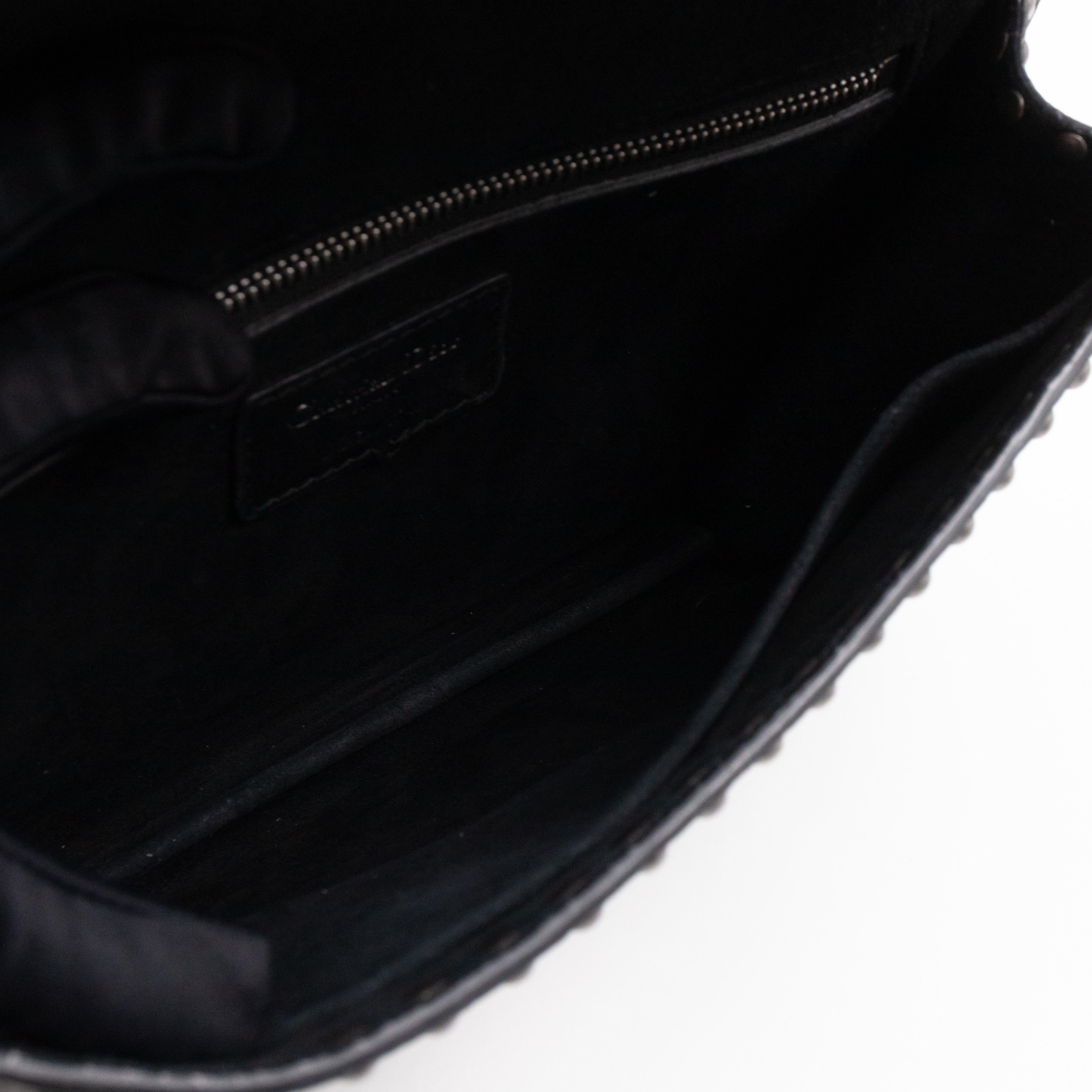 Addict Medium Black Calfskin Ruthenium