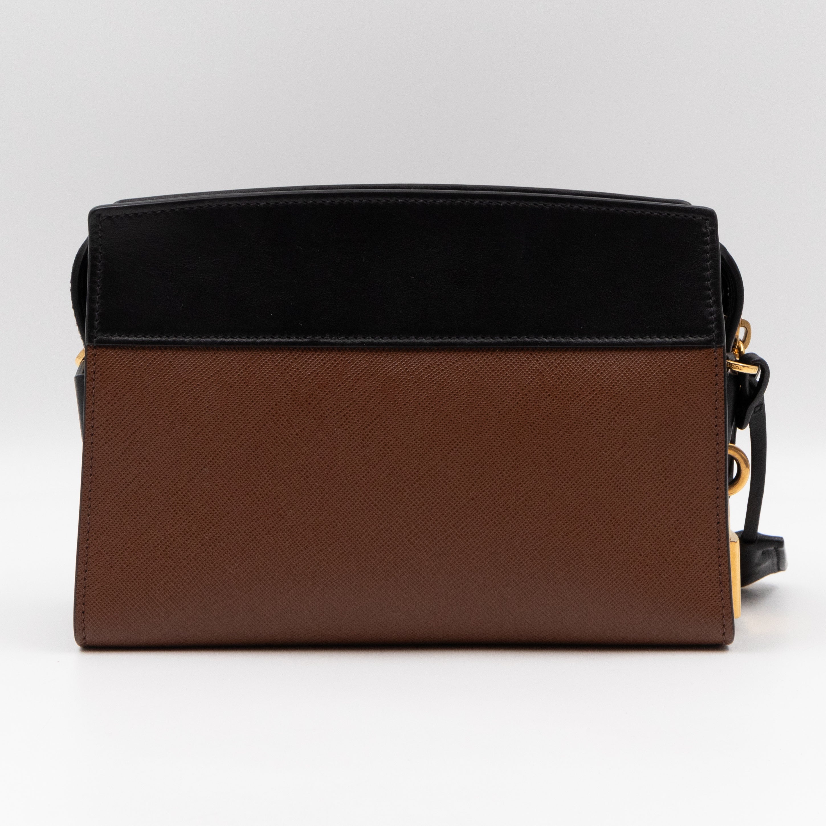 Esplanade Shoulder Bag Palissandro Brown & Noir Leather