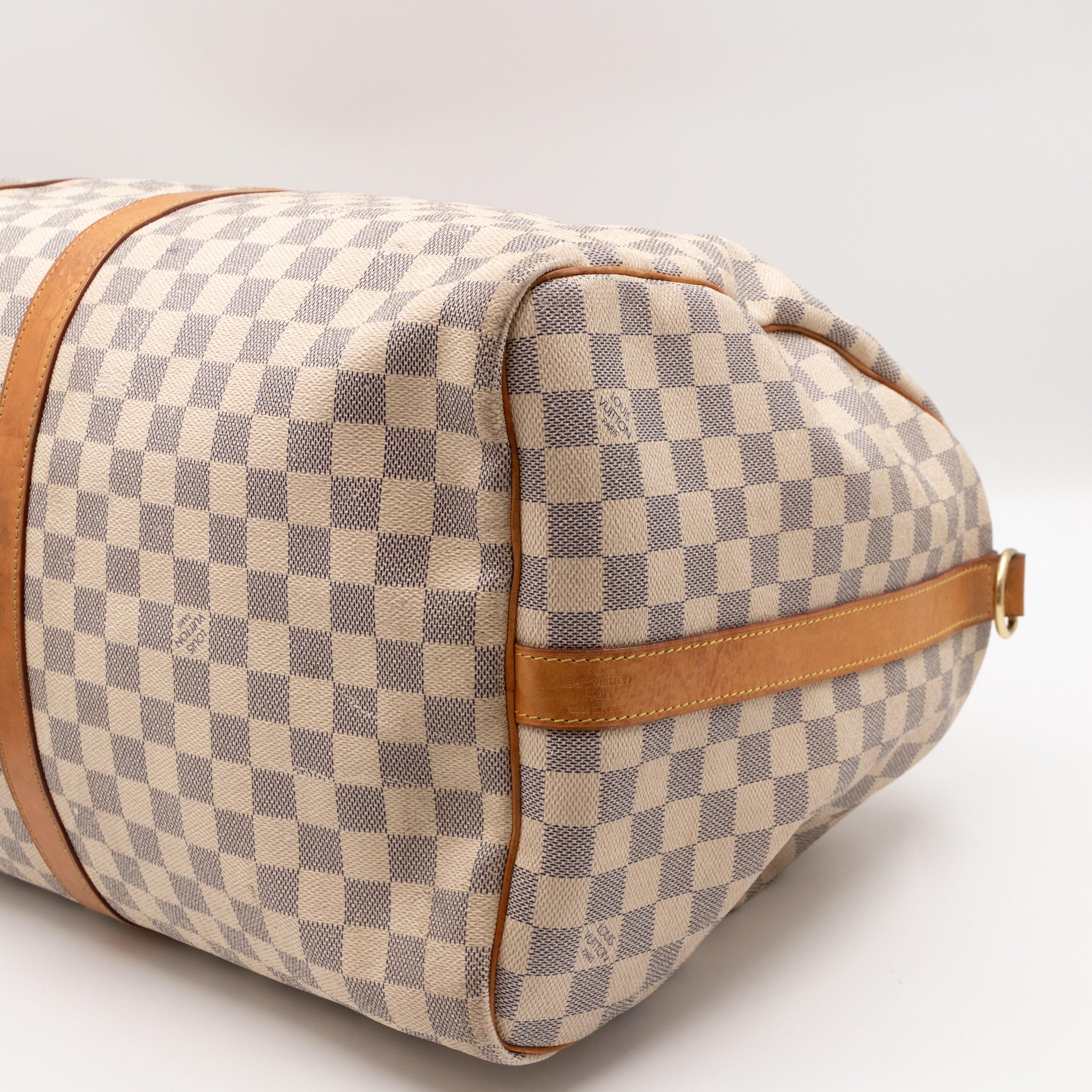Keepall 55 Bandouliere Damier Azur