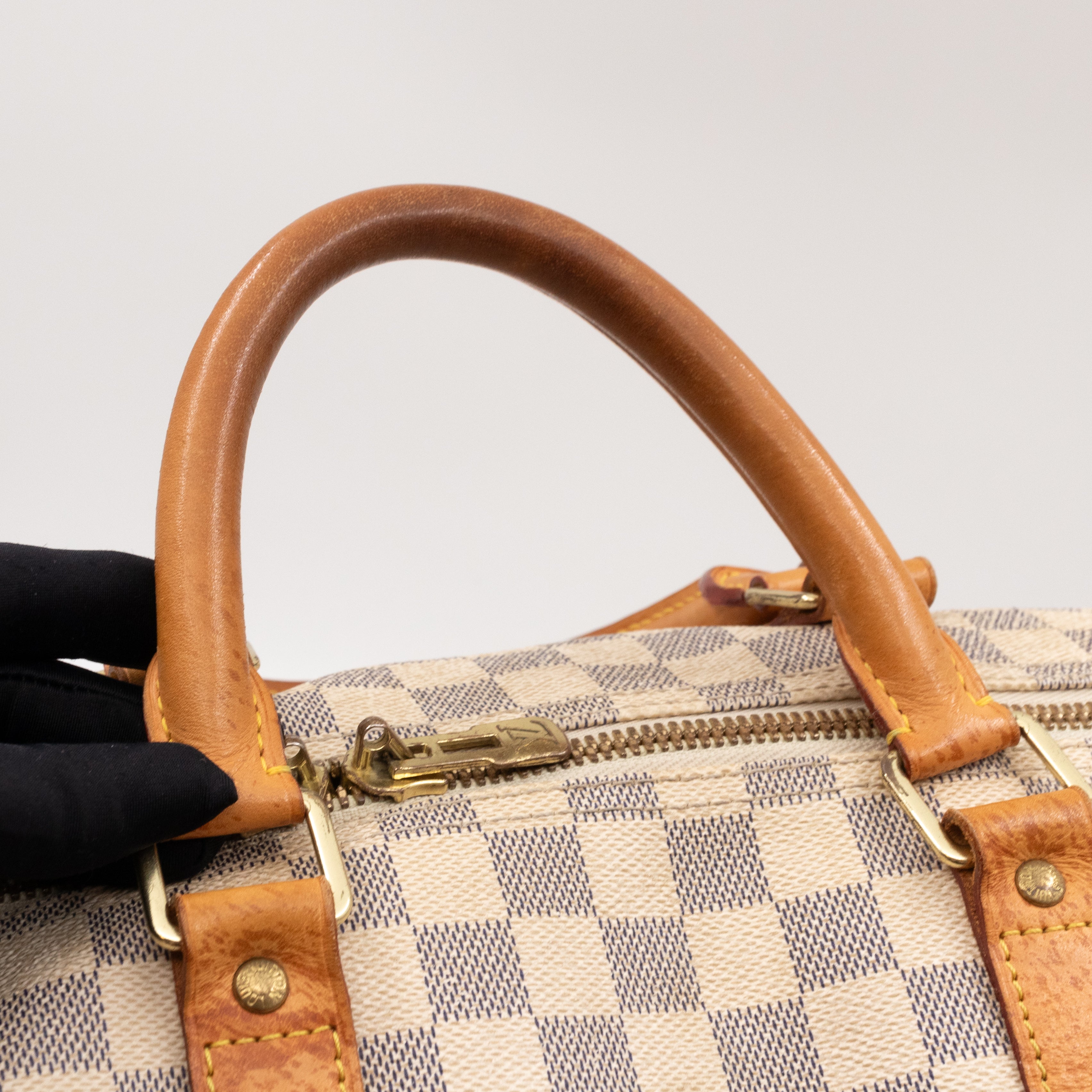 Keepall 55 Bandouliere Damier Azur