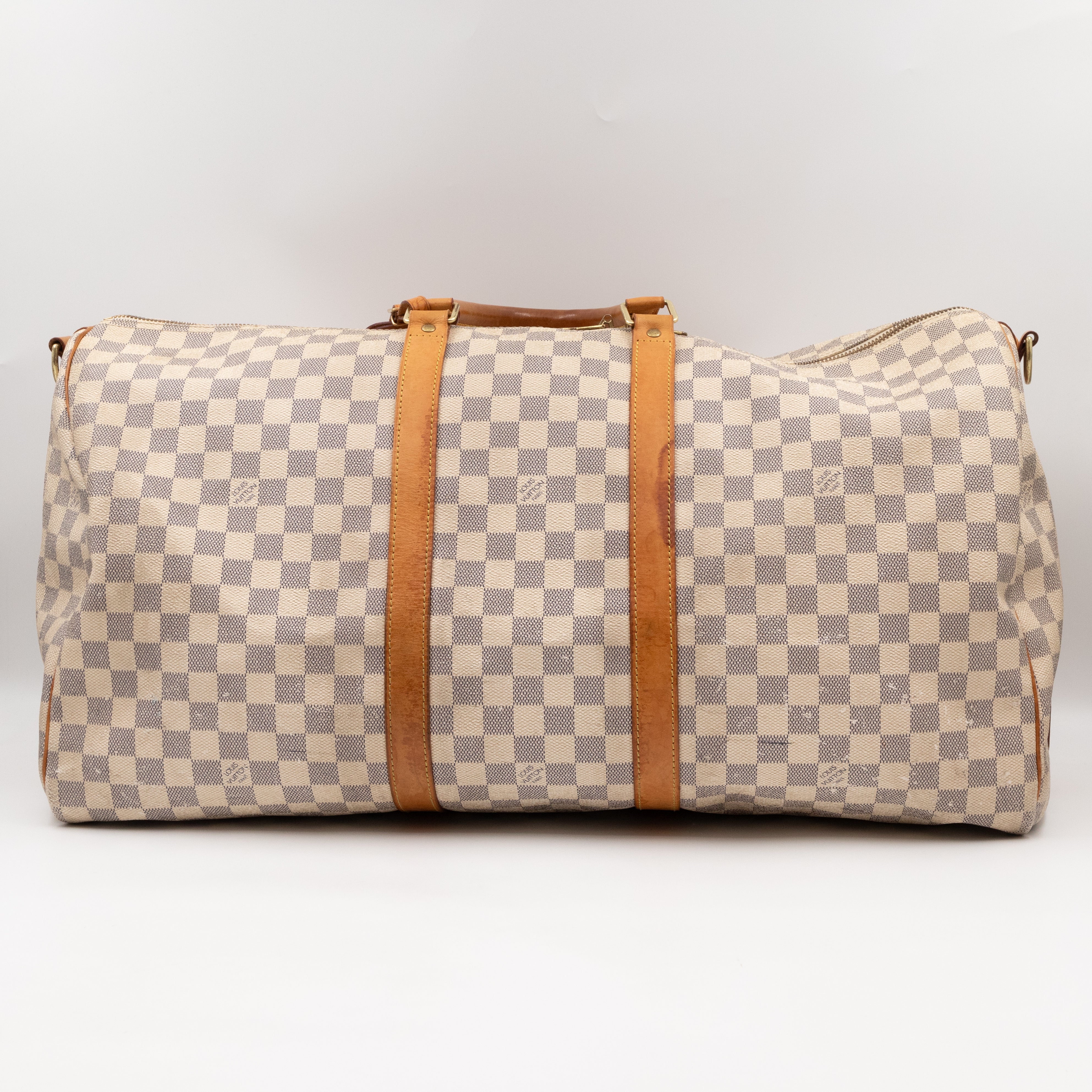 Keepall 55 Bandouliere Damier Azur