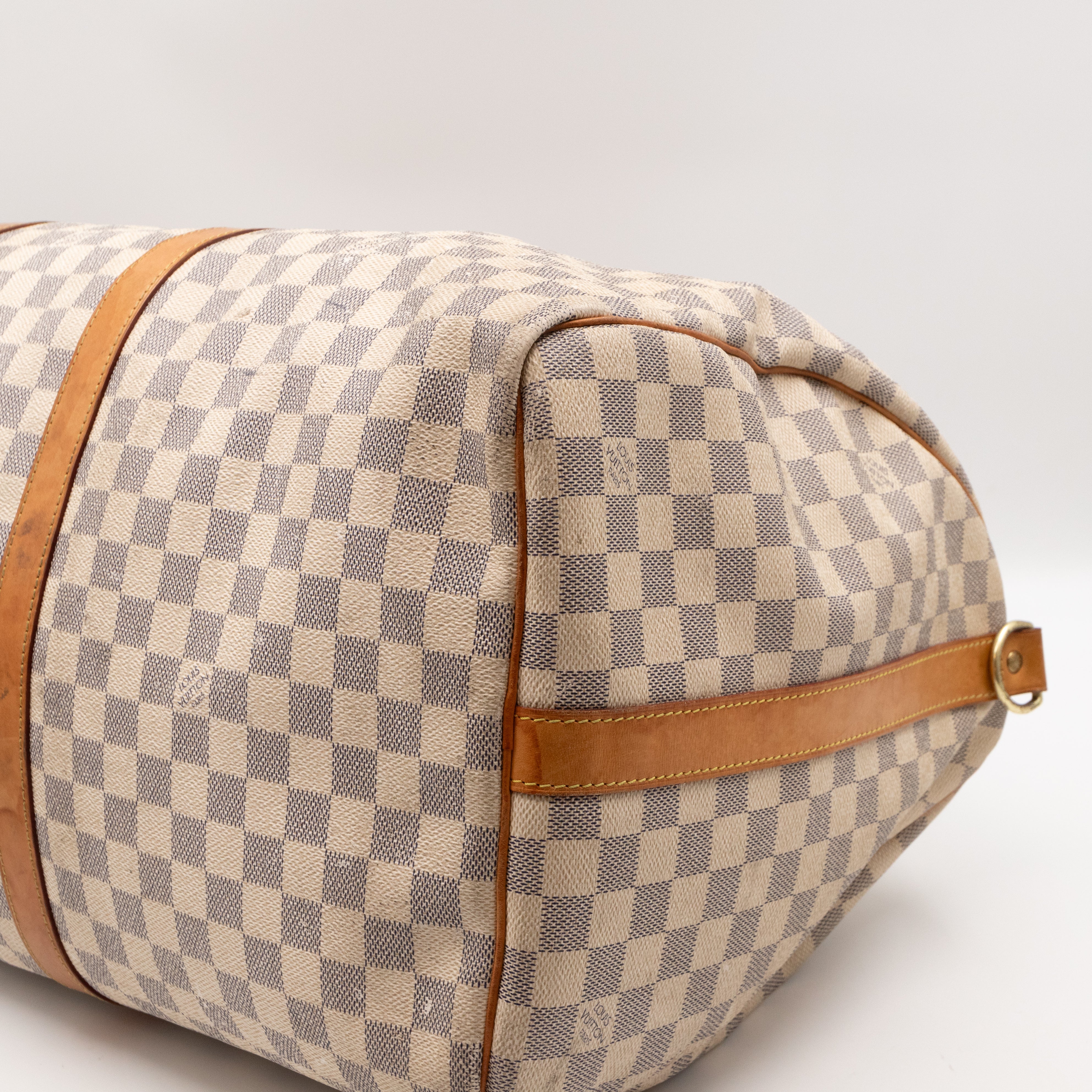 Keepall 55 Bandouliere Damier Azur