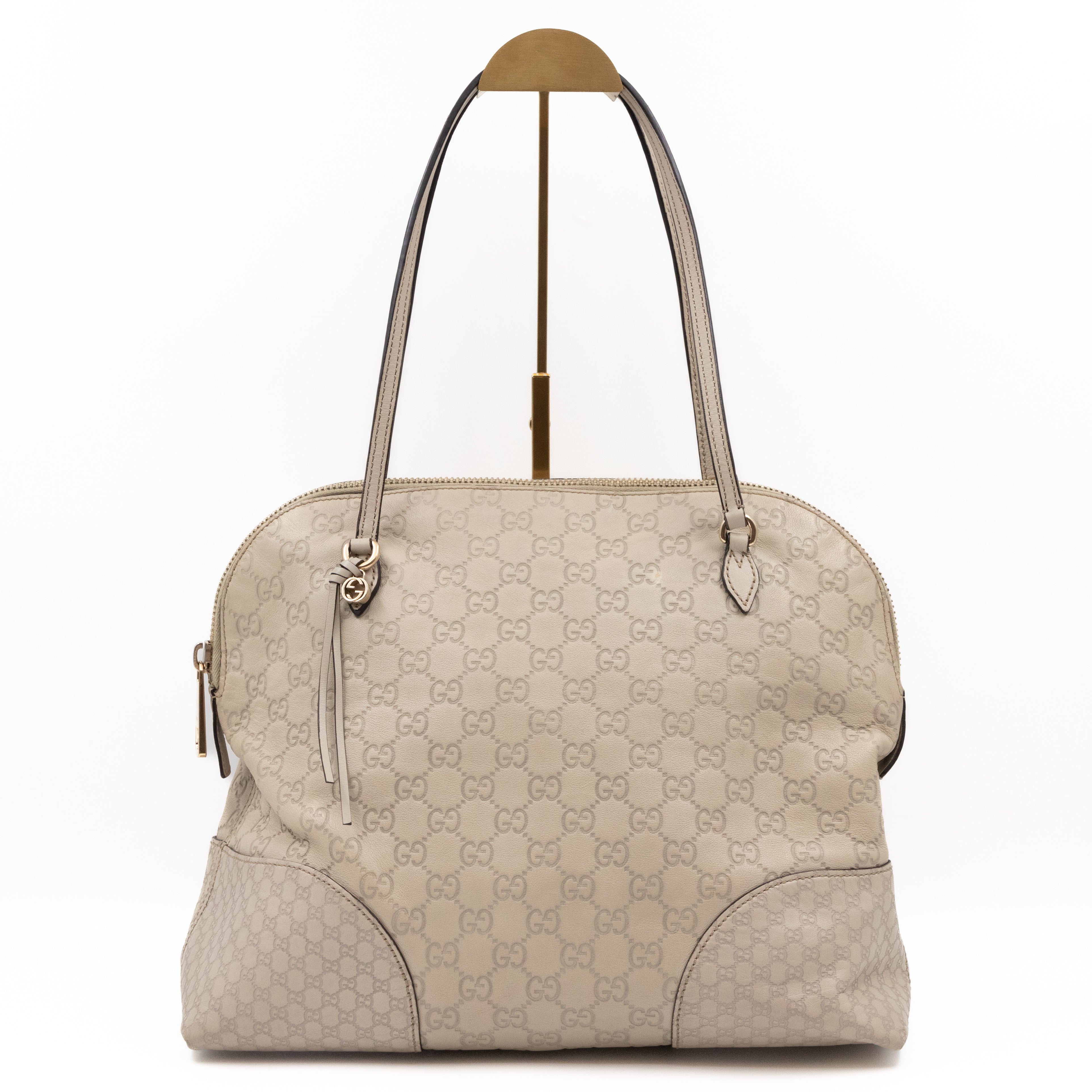 Bree Shoulder Bag White Guccissima Leather
