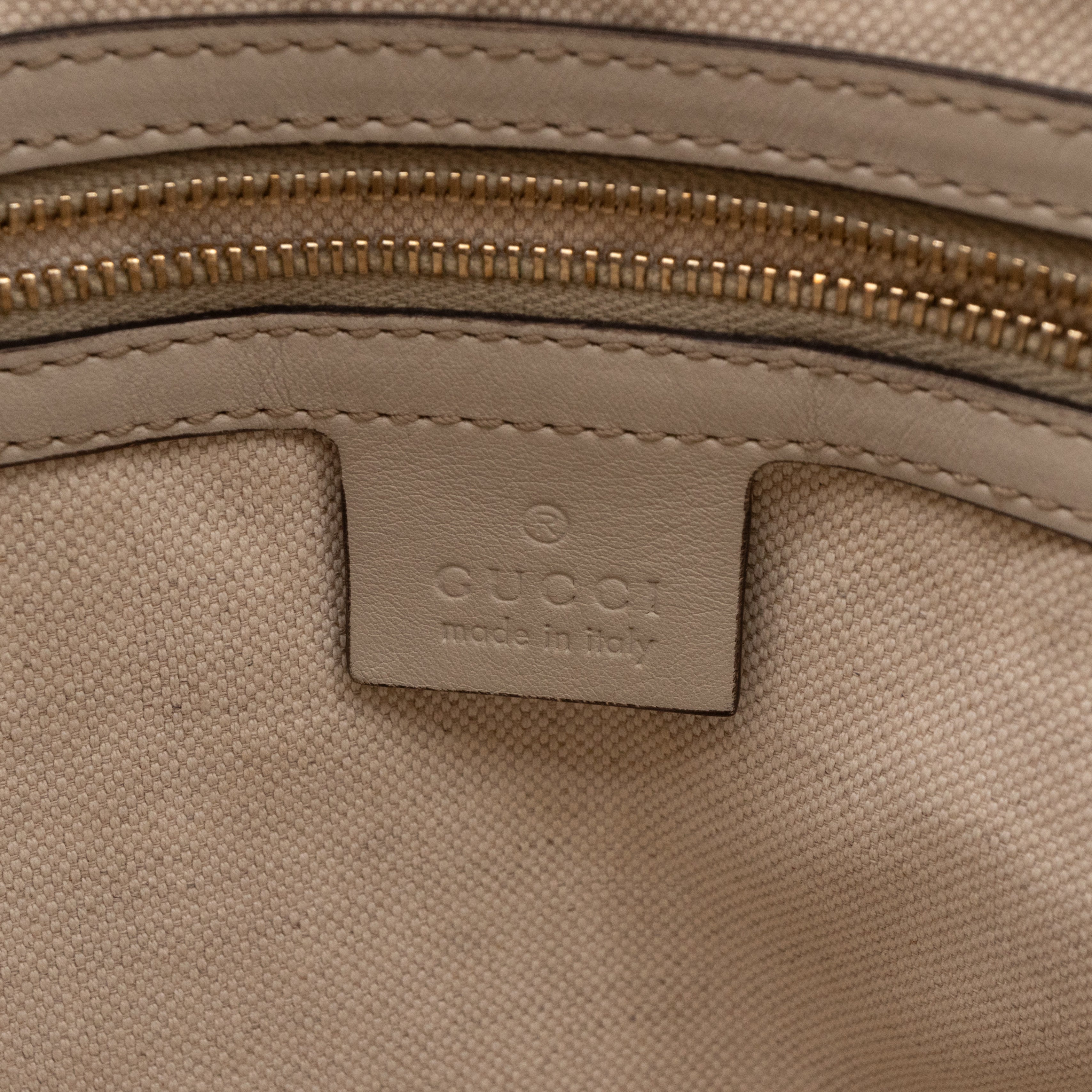 Bree Shoulder Bag White Guccissima Leather