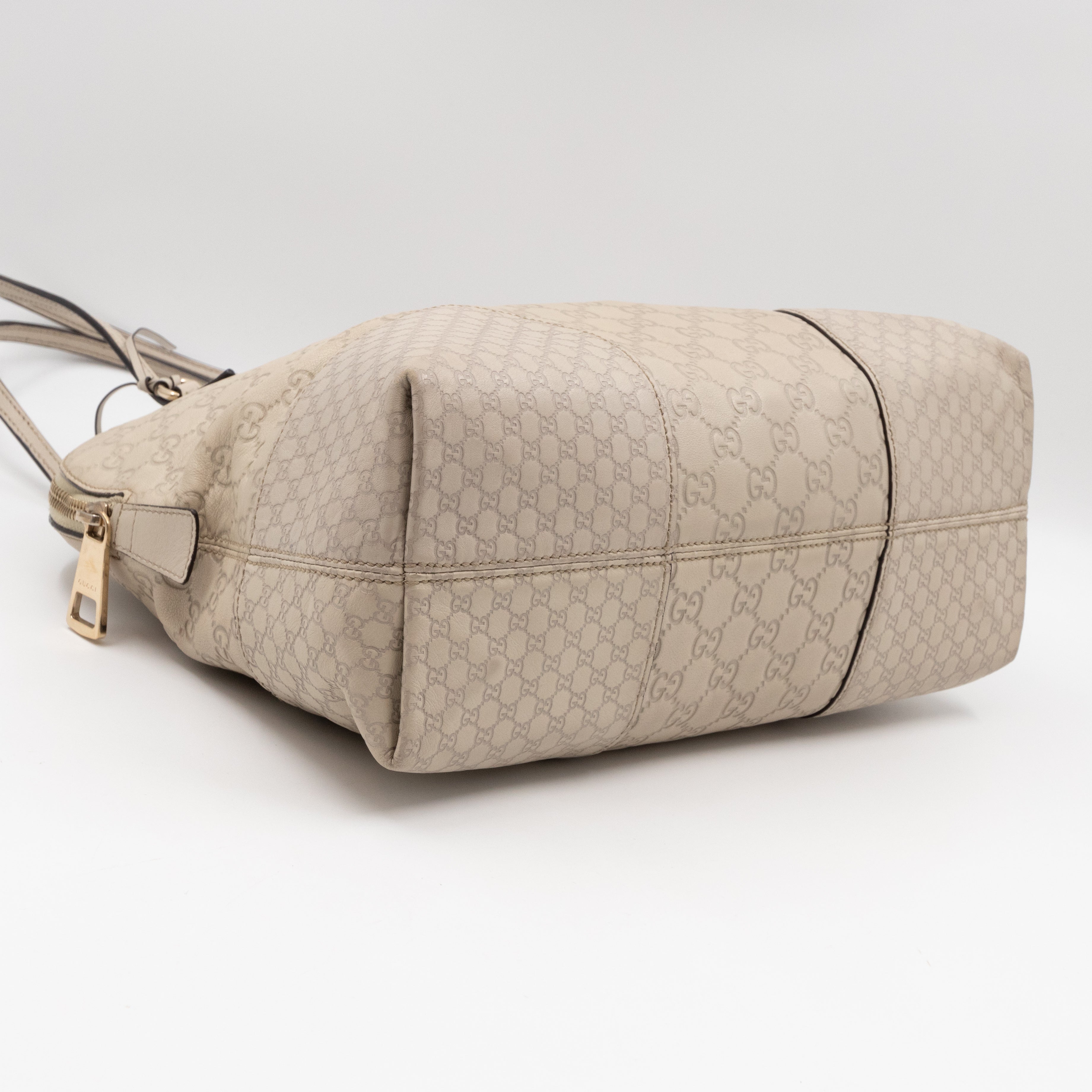 Bree Shoulder Bag White Guccissima Leather