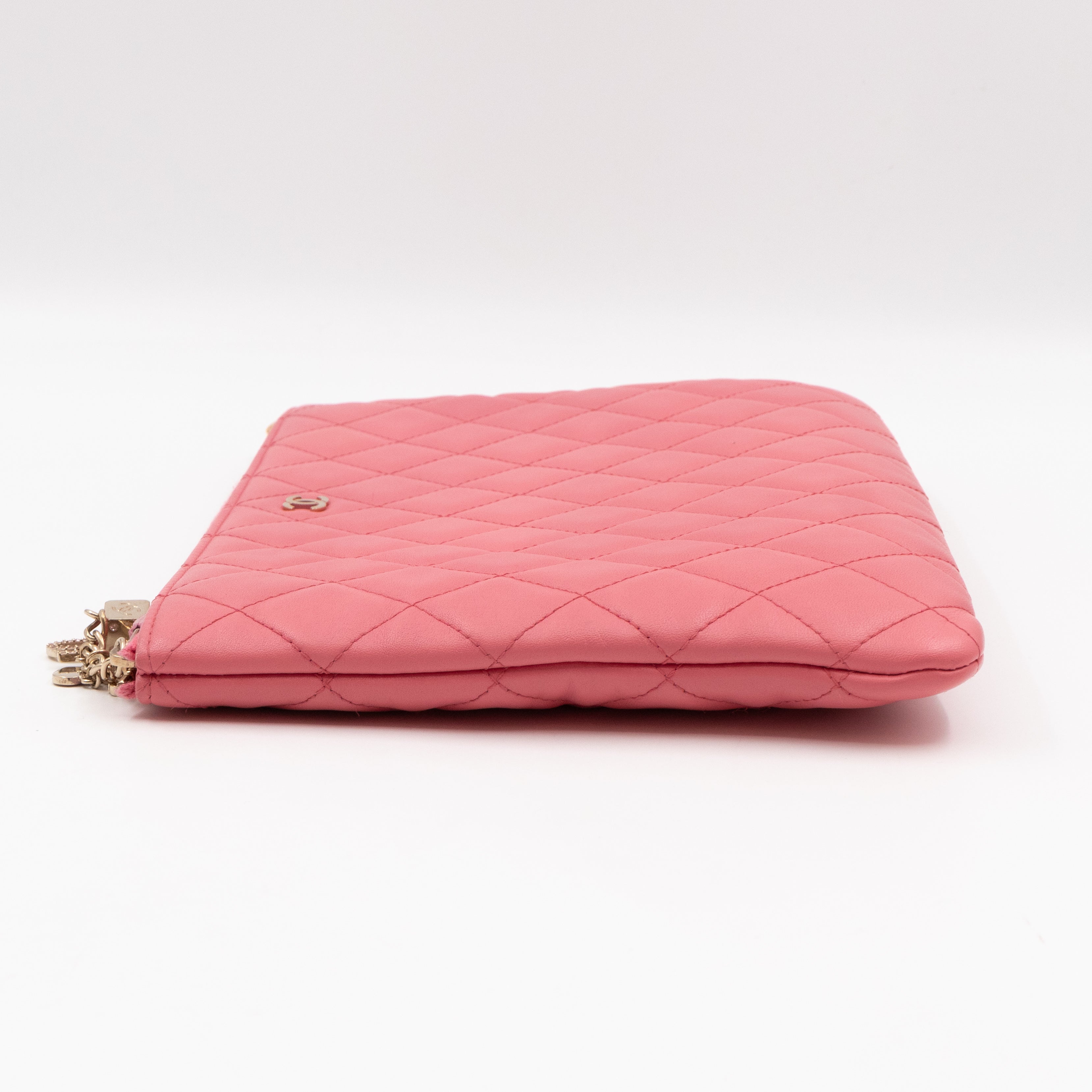 Casino Medium O Case Pink Leather with Charms