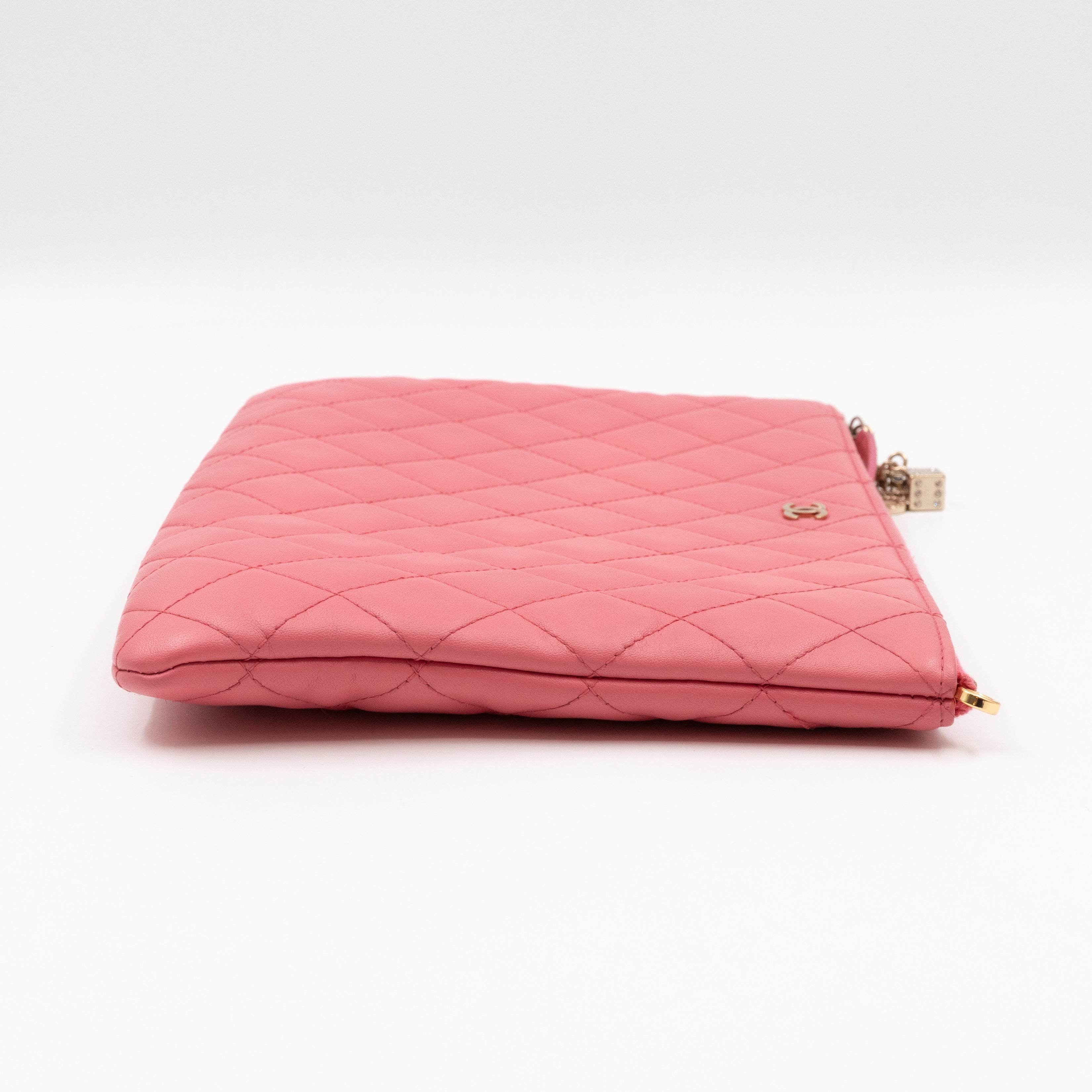 Casino Medium O Case Pink Leather with Charms