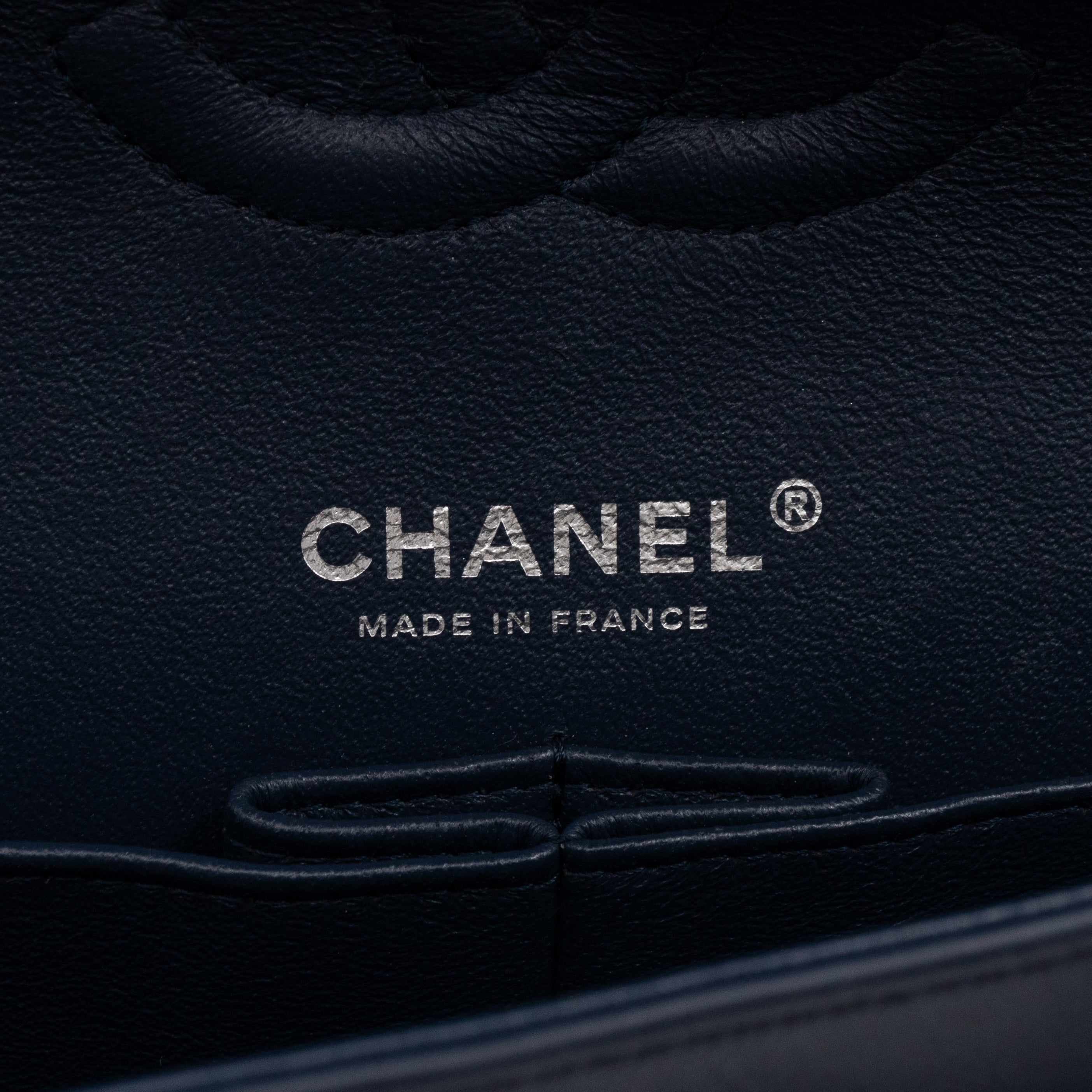 Classic Double Flap Medium Navy Patent Leather