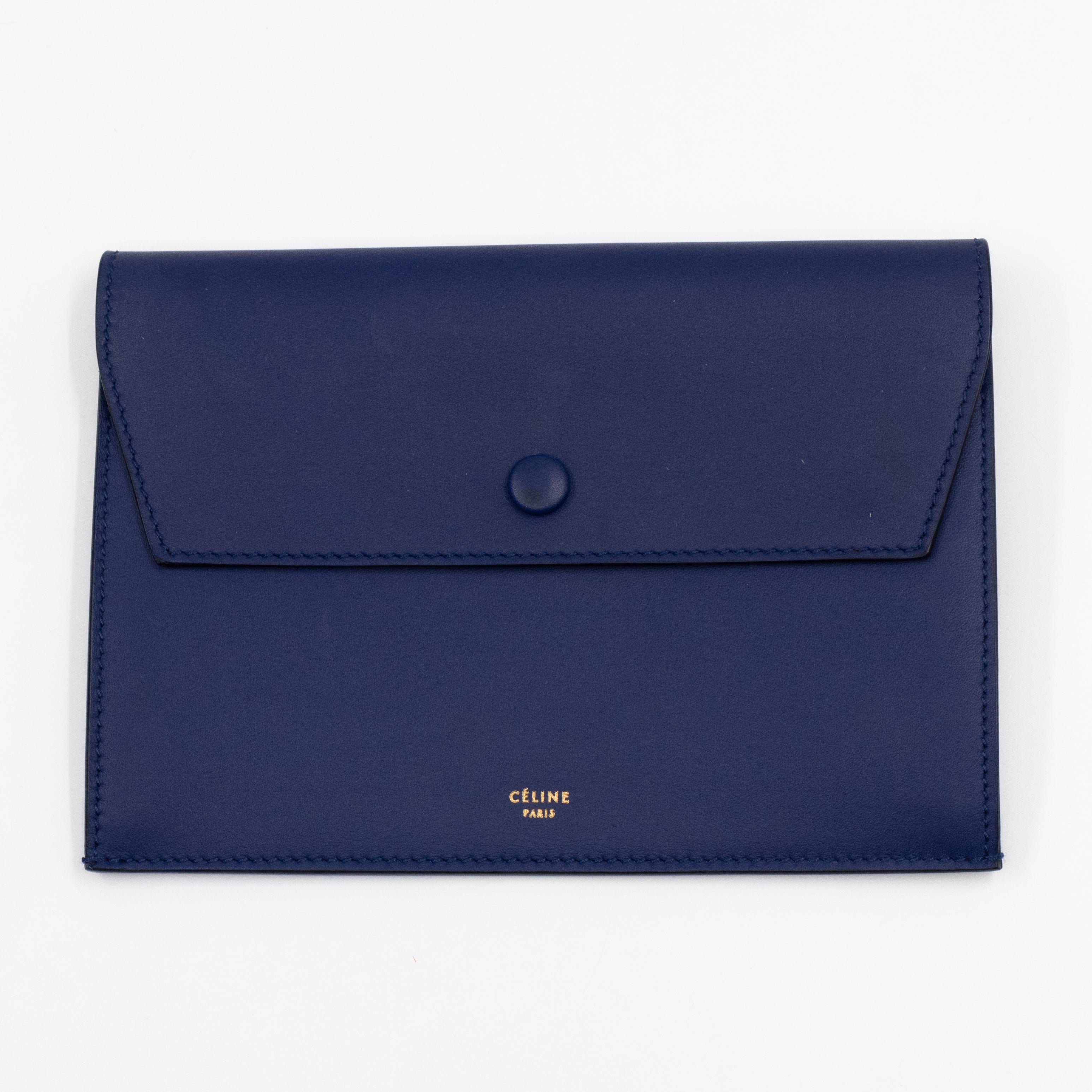 Tie Knot Tote Bag Medium Navy Leather