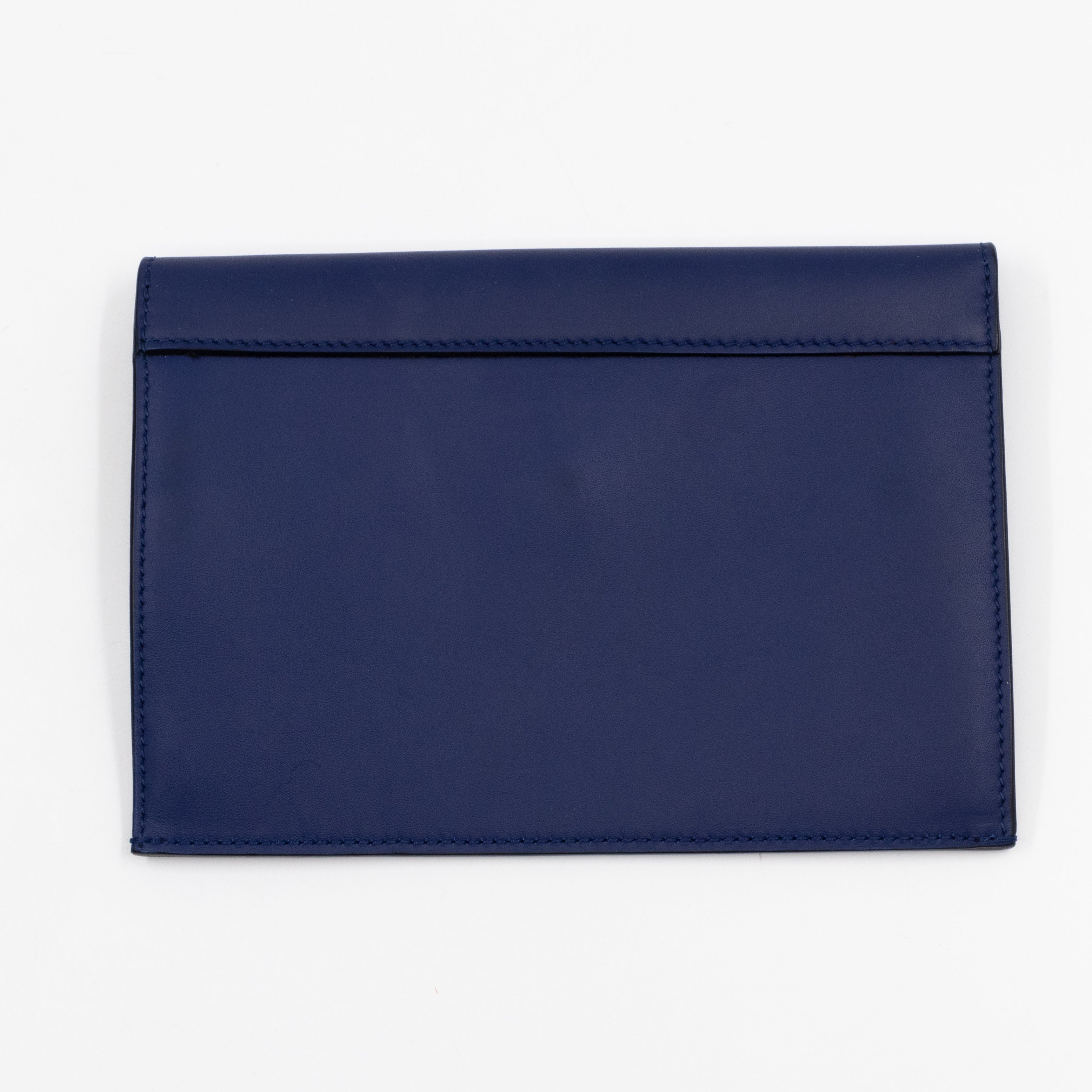 Tie Knot Tote Bag Medium Navy Leather