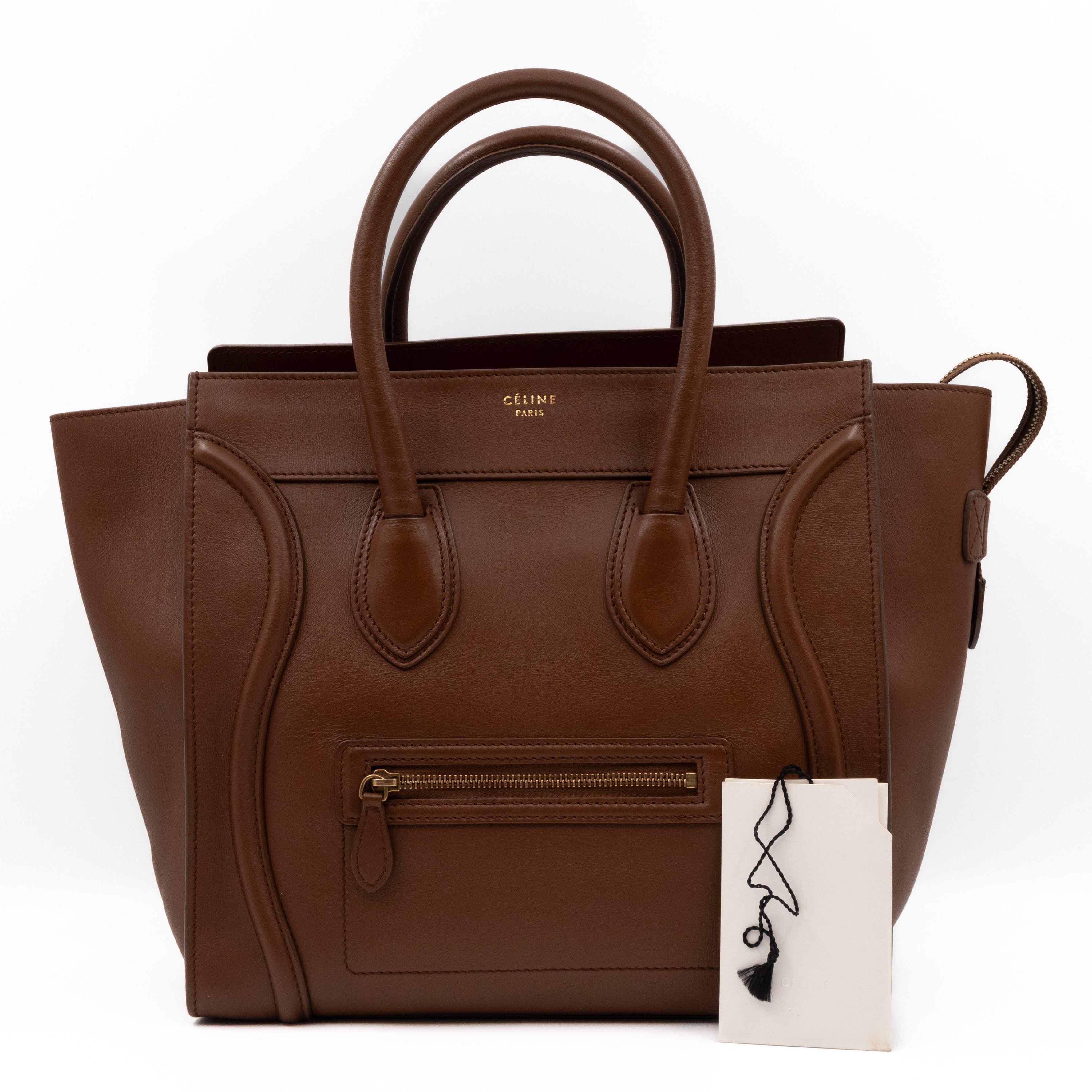 Mini Luggage Brown Leather