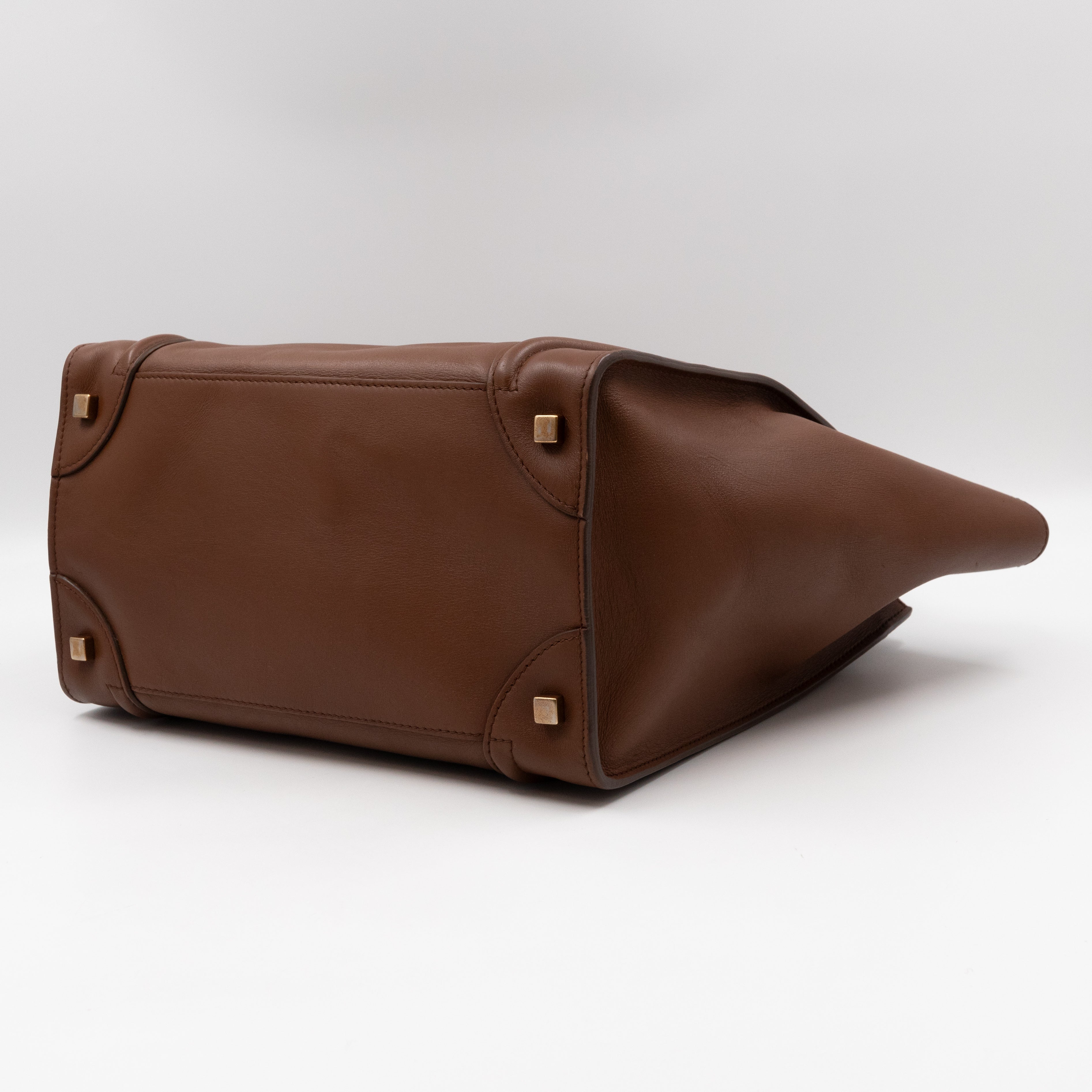 Mini Luggage Brown Leather