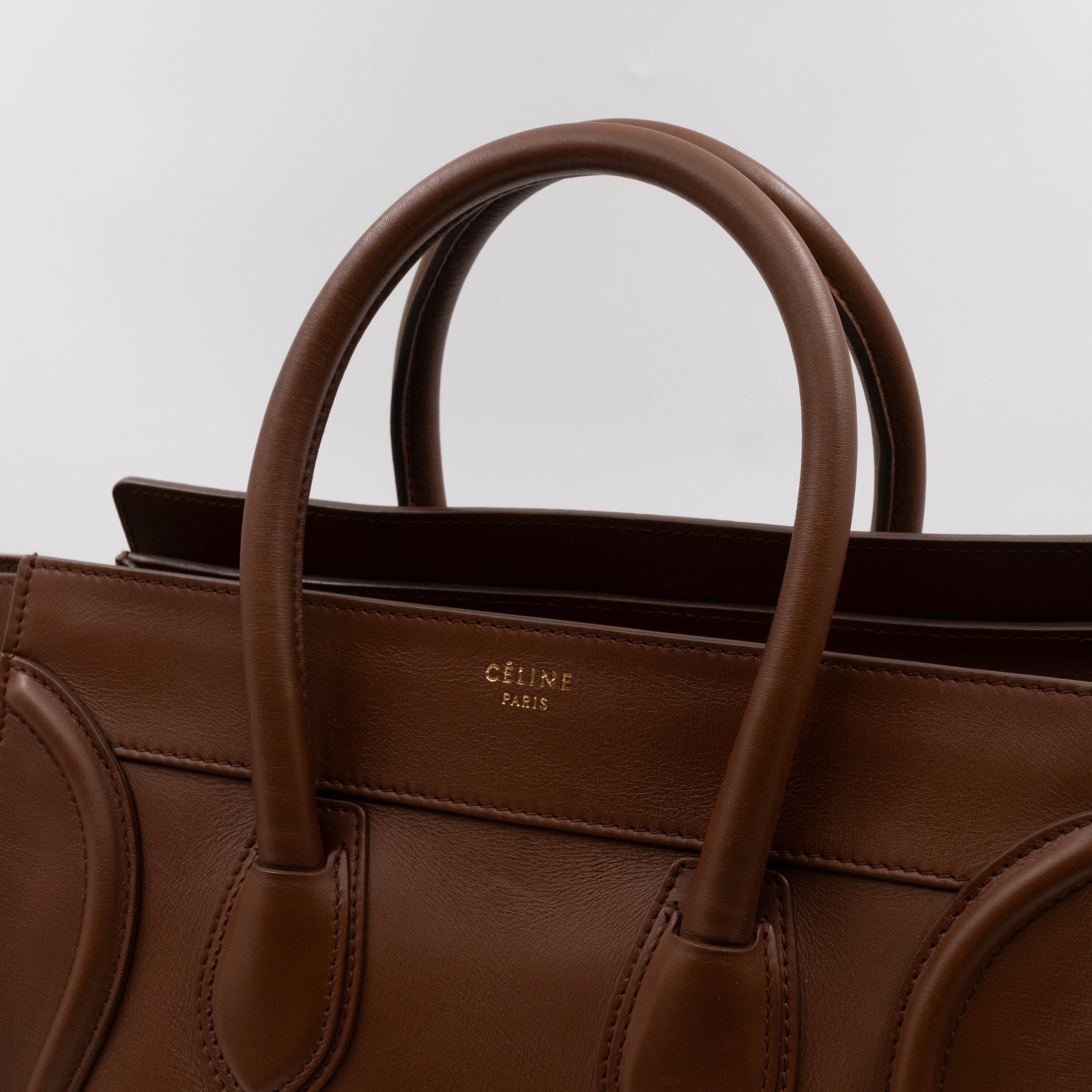 Mini Luggage Brown Leather