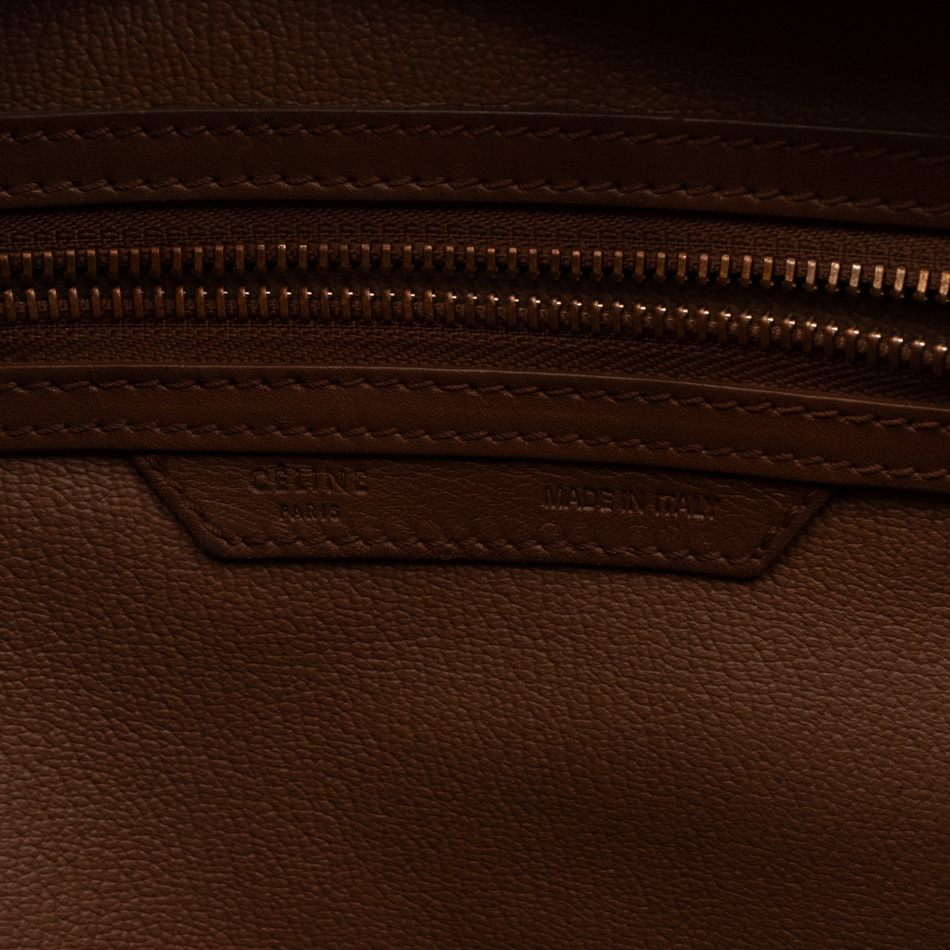 Mini Luggage Brown Leather