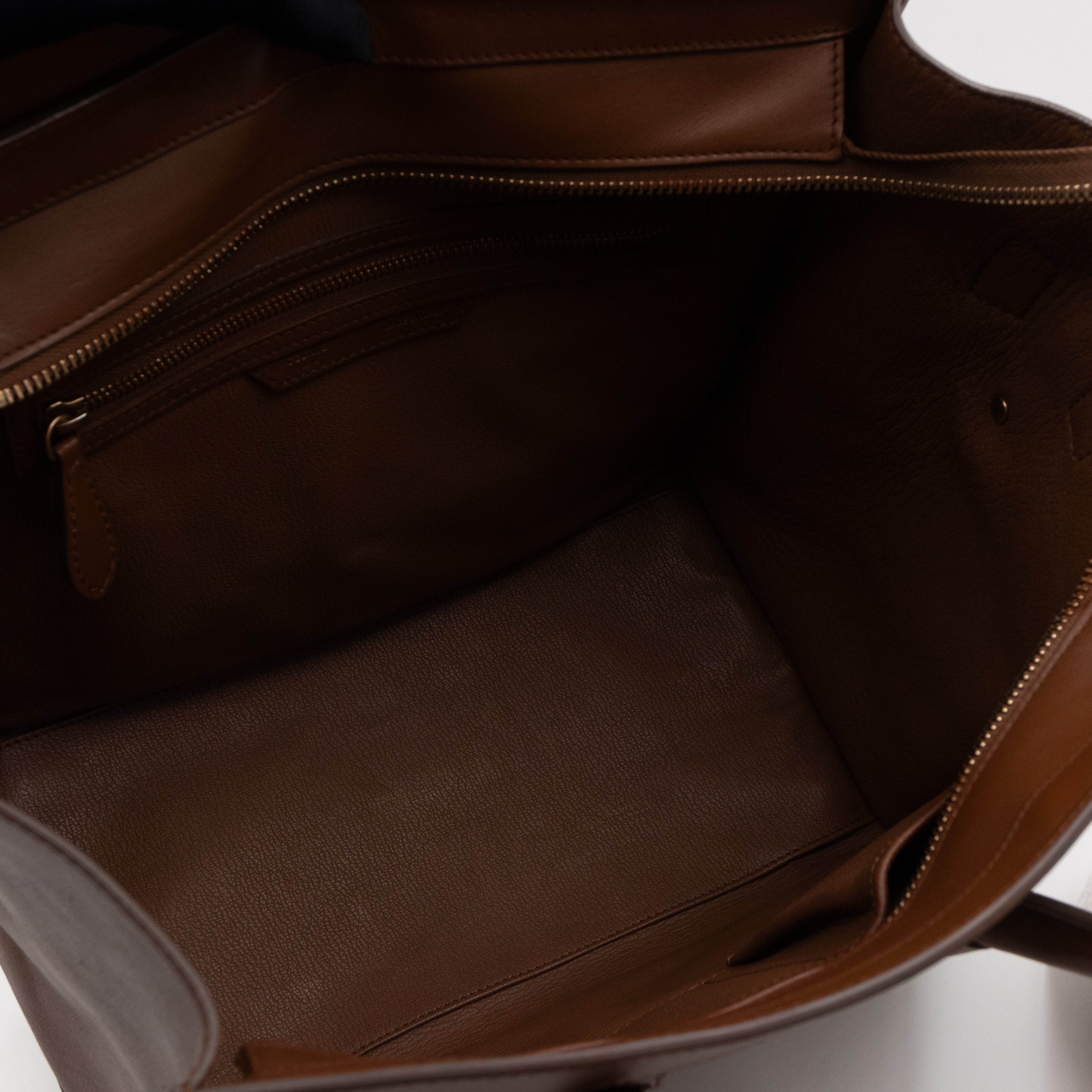 Mini Luggage Brown Leather