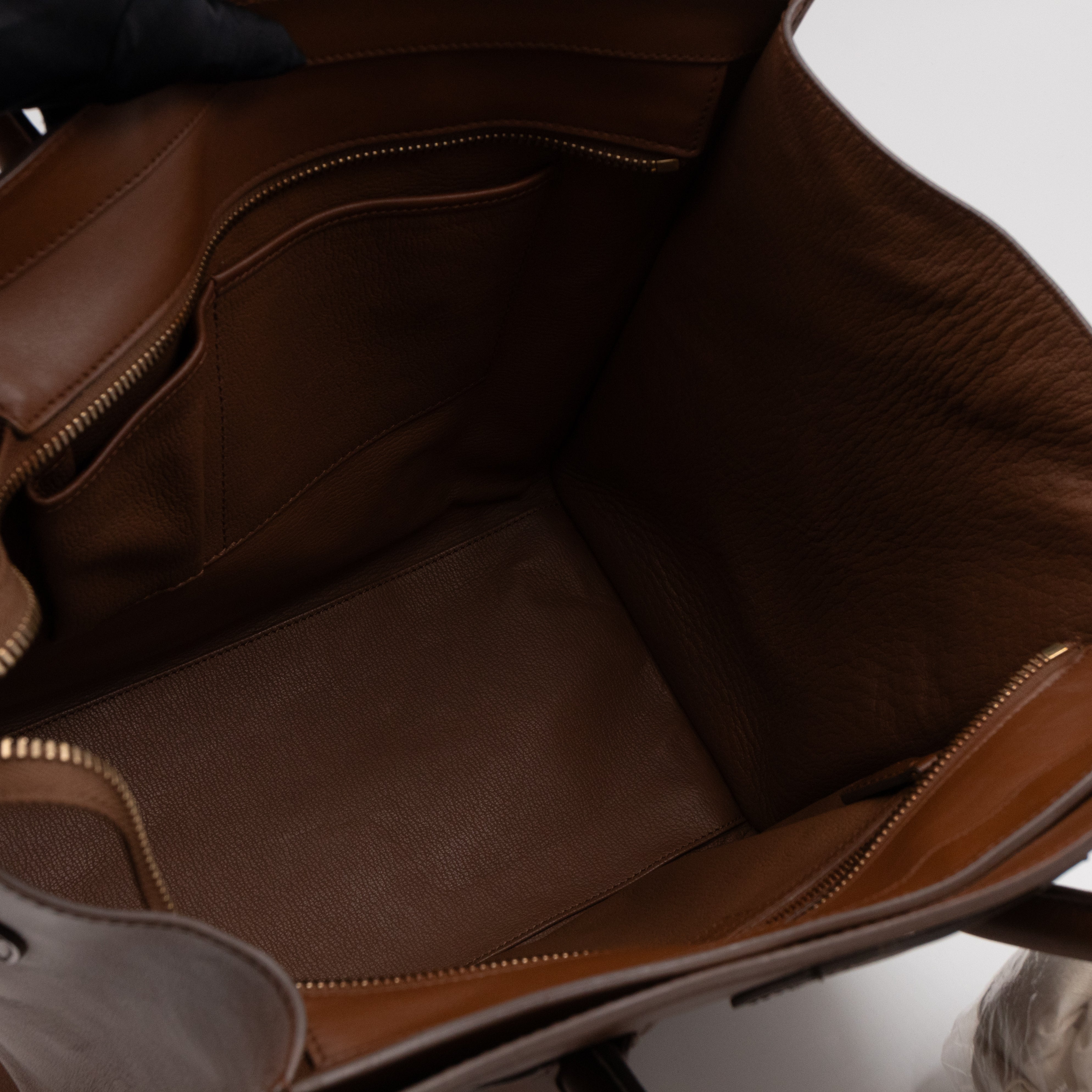 Mini Luggage Brown Leather