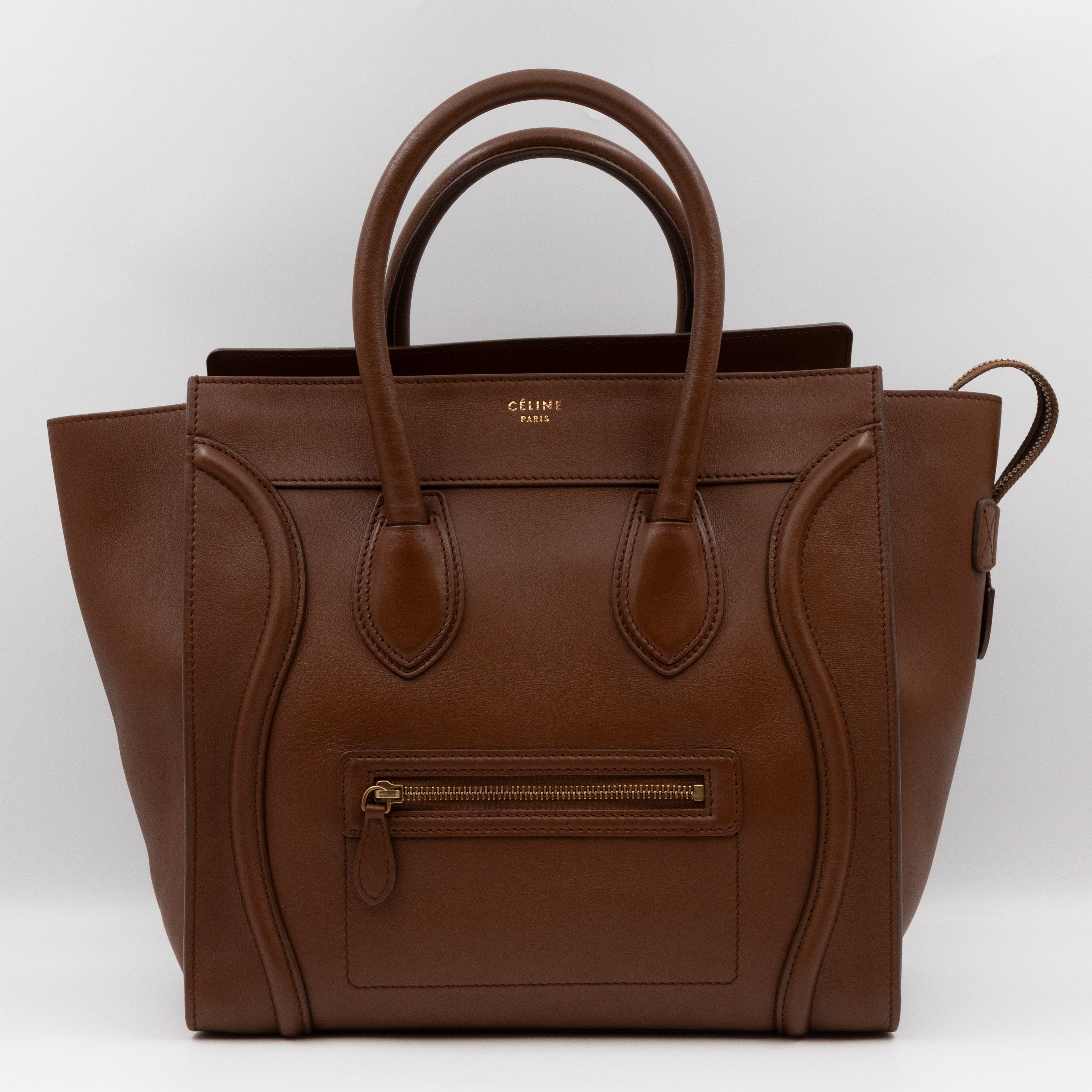 Mini Luggage Brown Leather