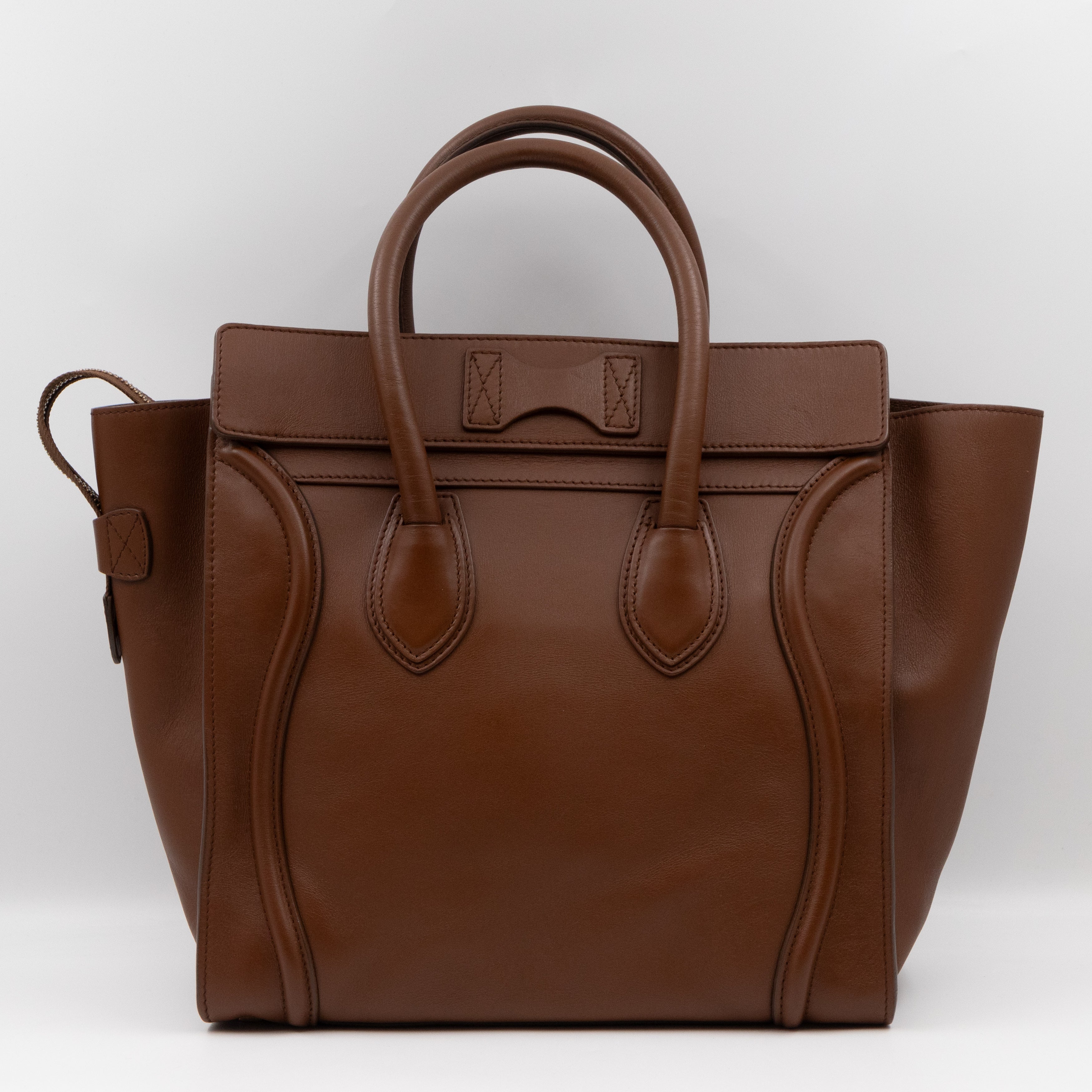 Mini Luggage Brown Leather