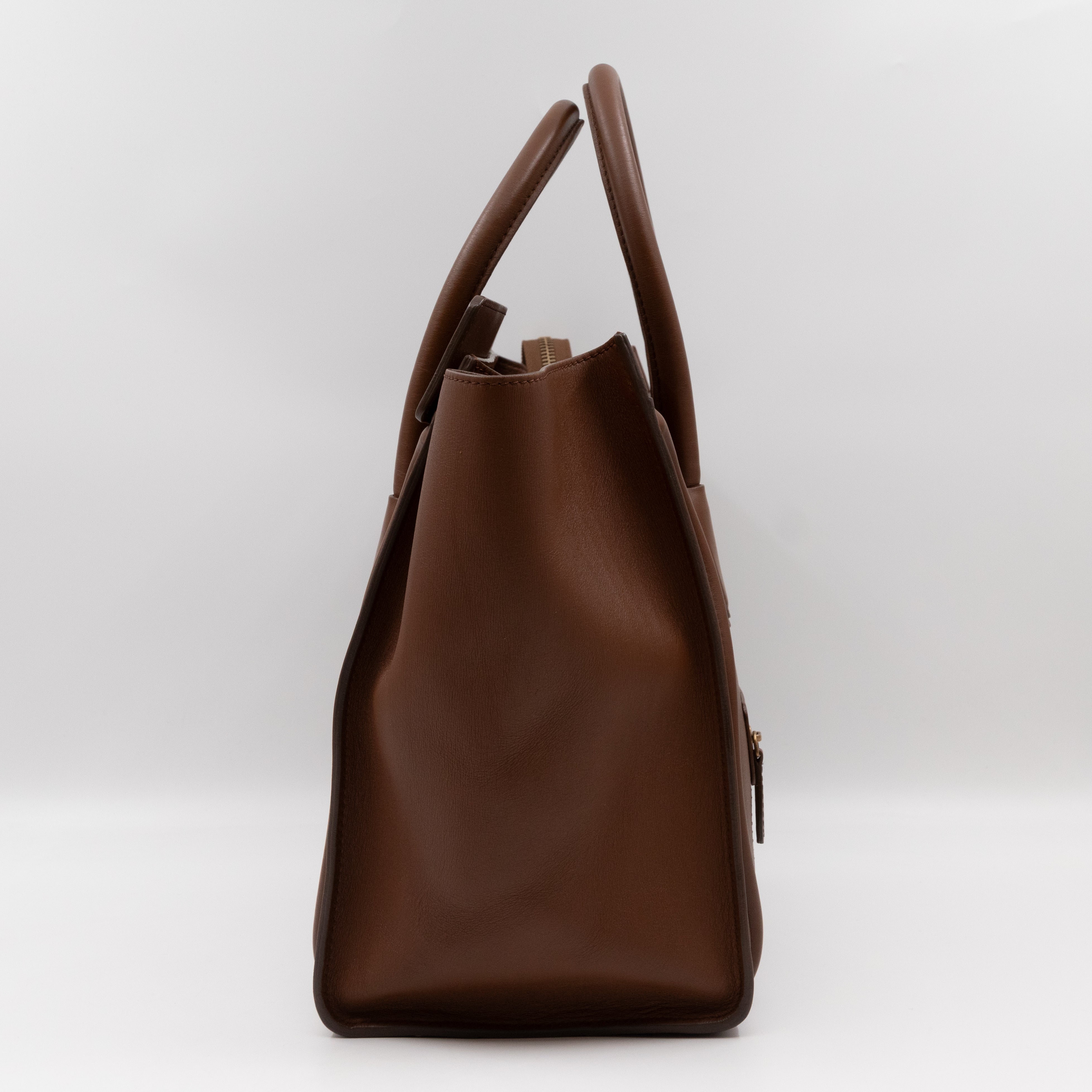 Mini Luggage Brown Leather