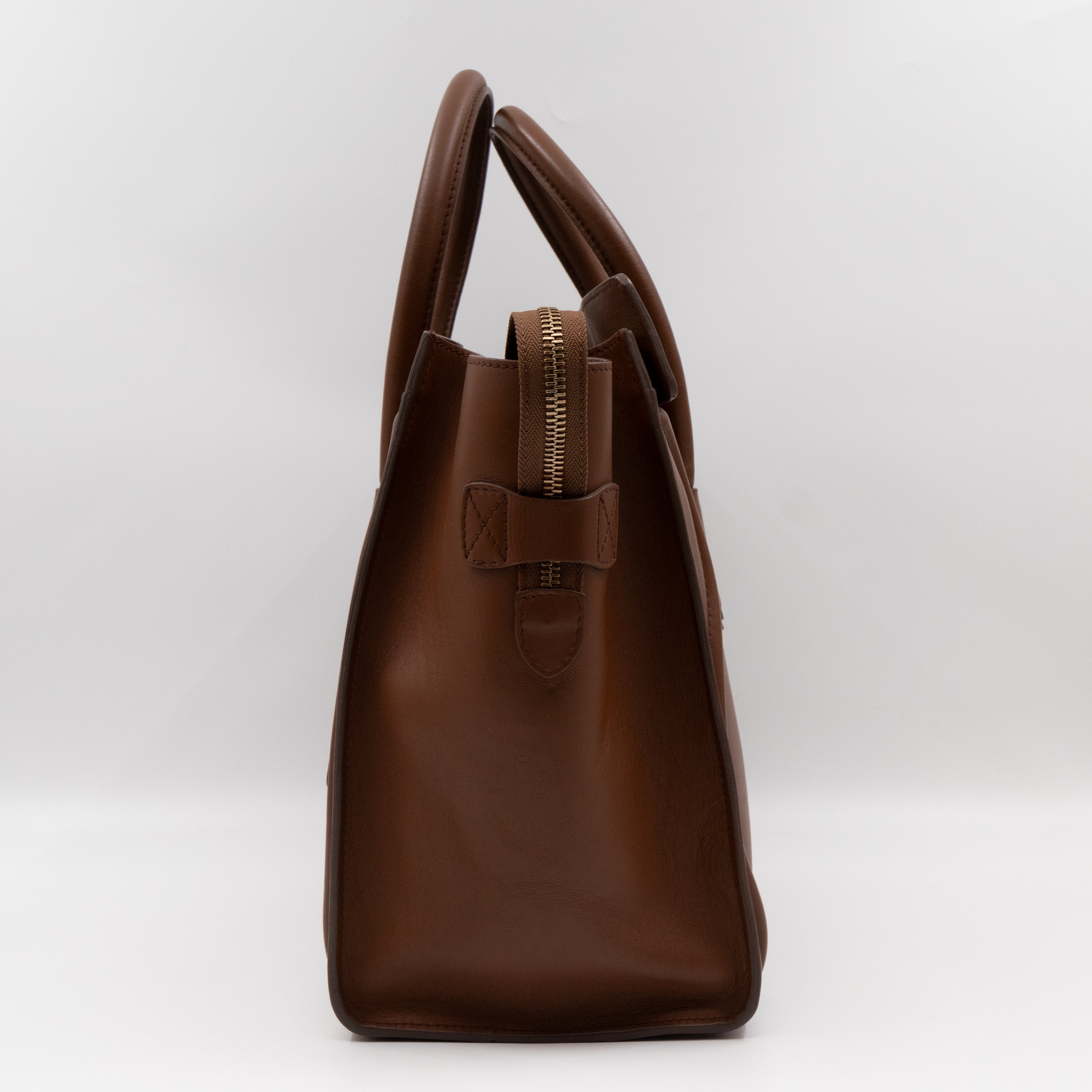 Mini Luggage Brown Leather