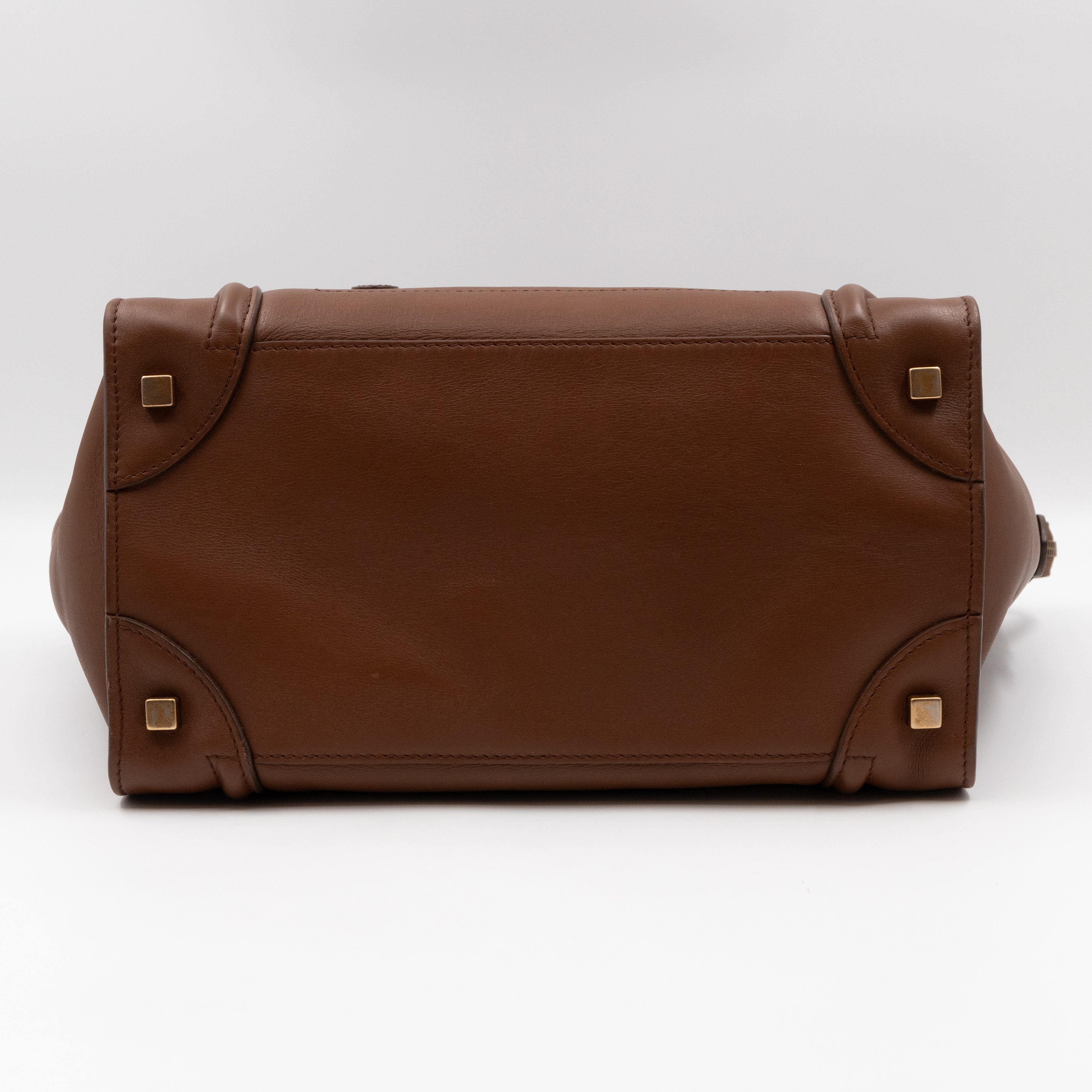 Mini Luggage Brown Leather