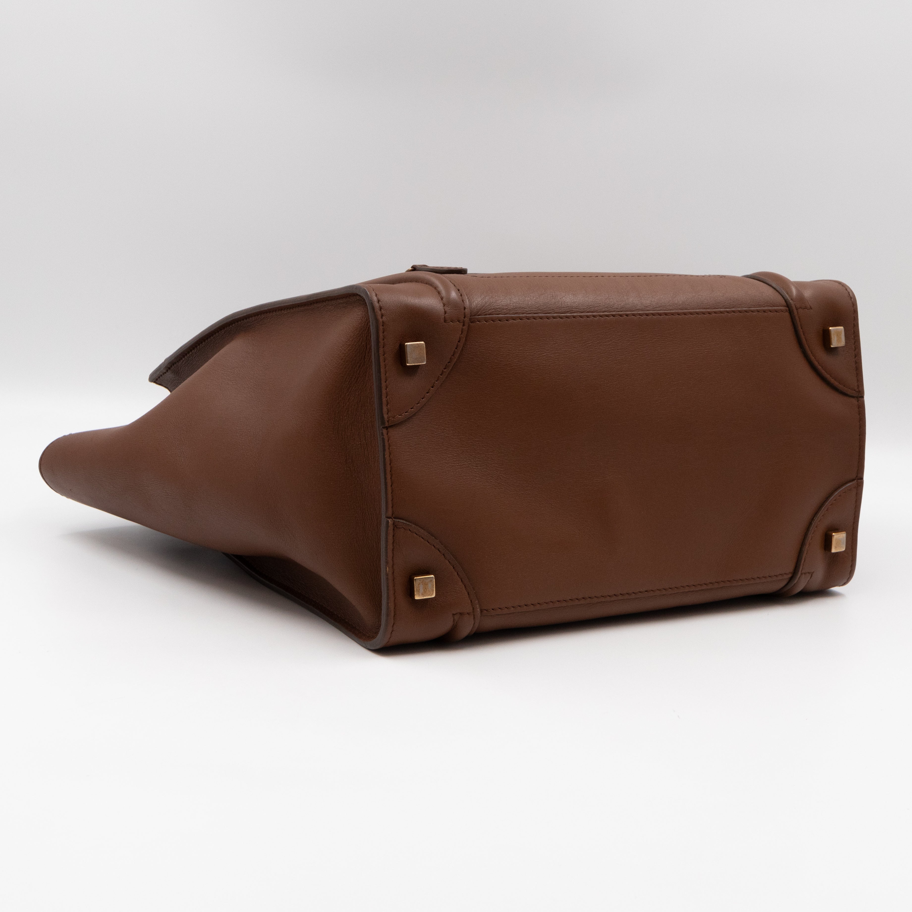 Mini Luggage Brown Leather