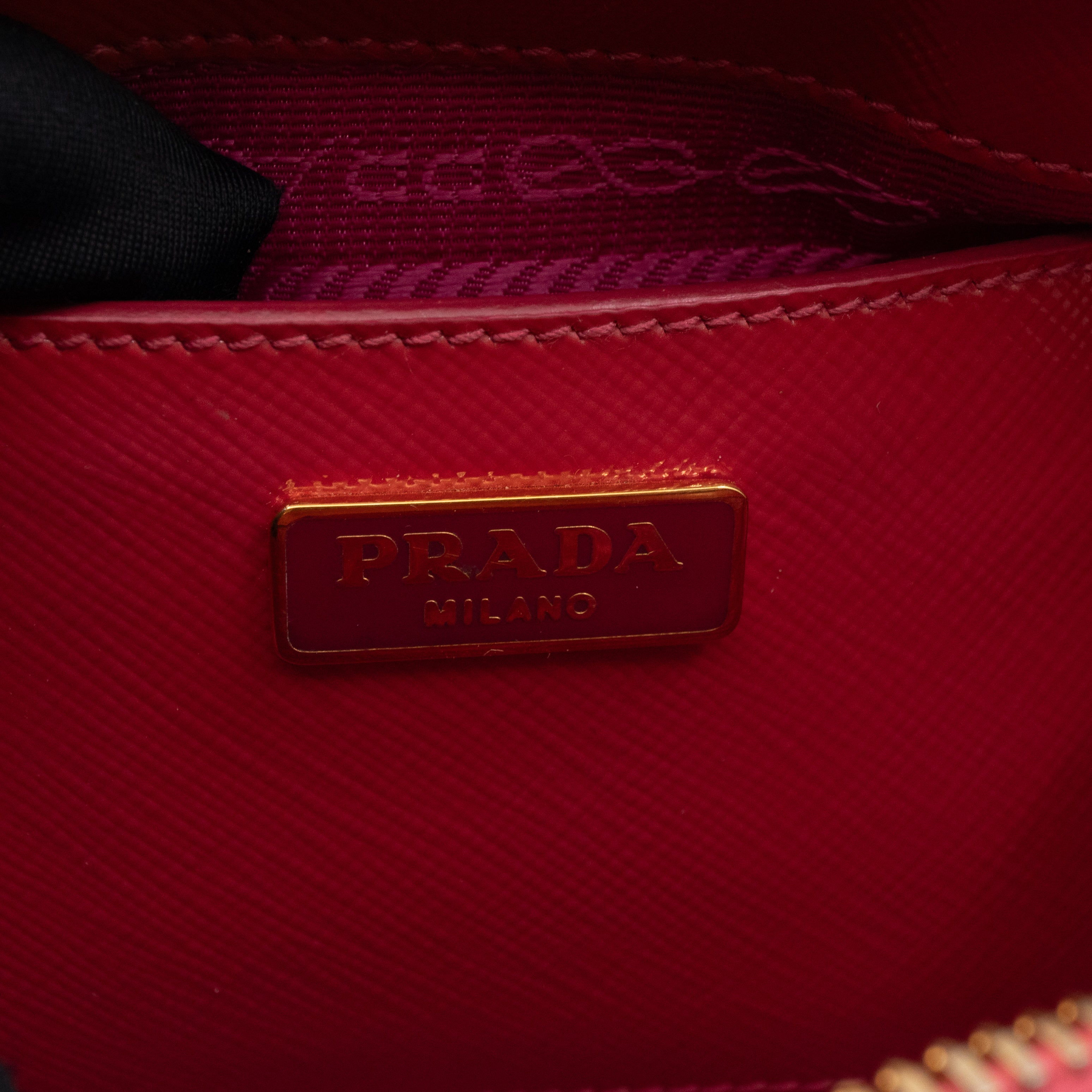 Promenade Mini Red Saffiano Vernice Leather