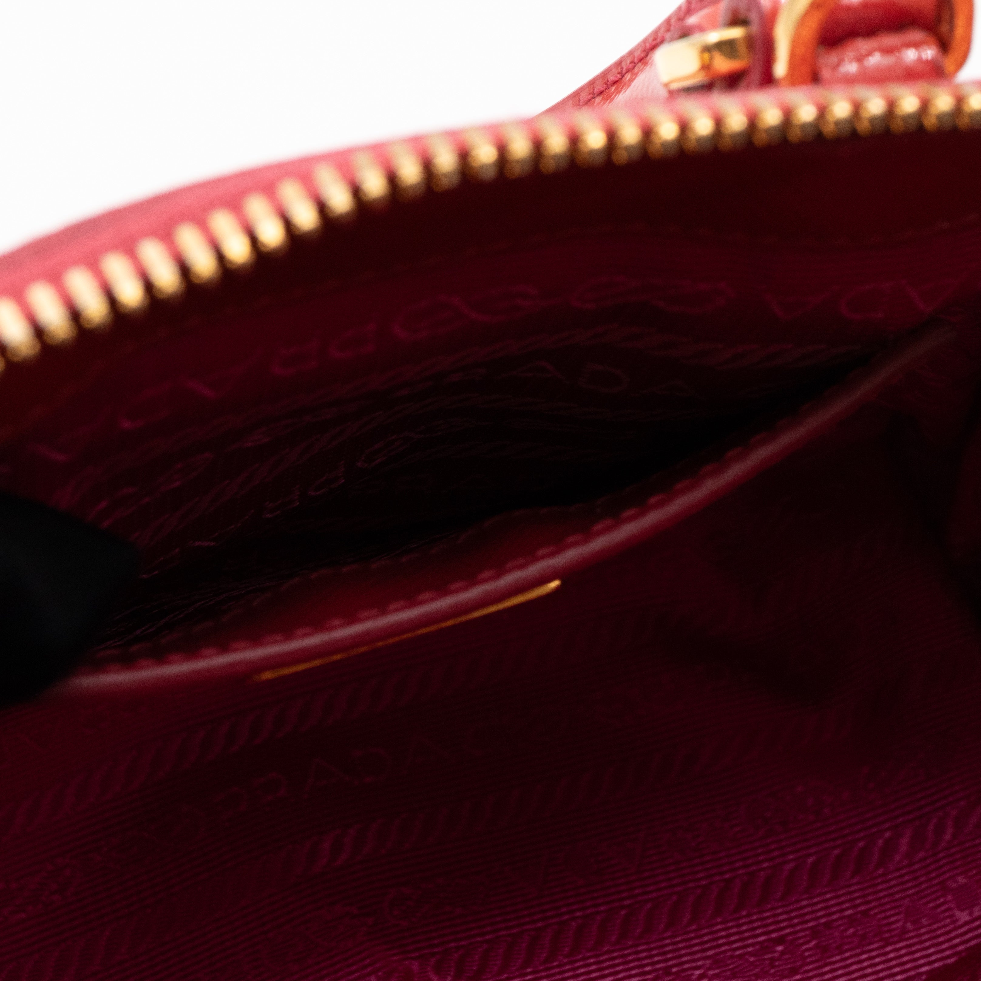 Promenade Mini Red Saffiano Vernice Leather
