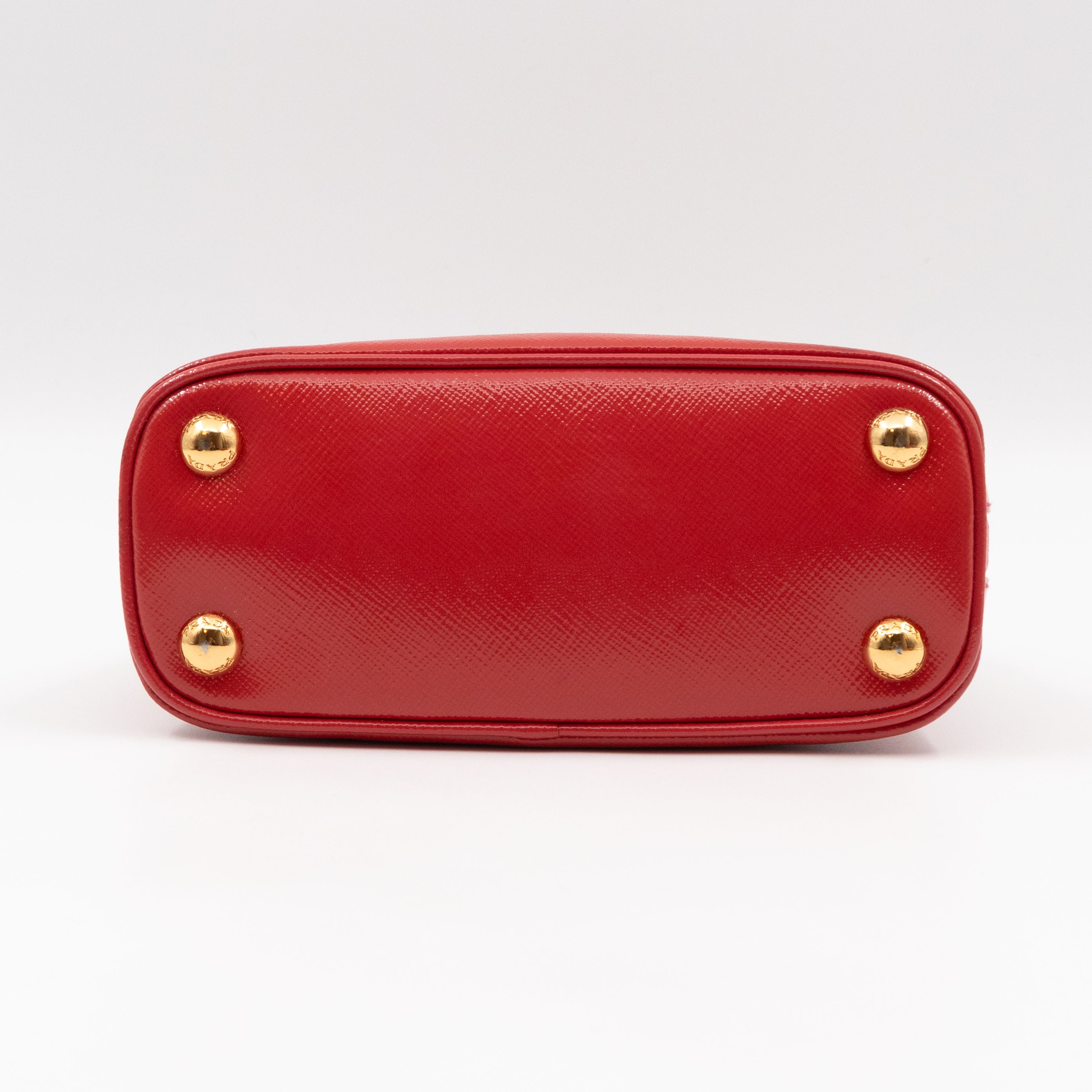 Promenade Mini Red Saffiano Vernice Leather