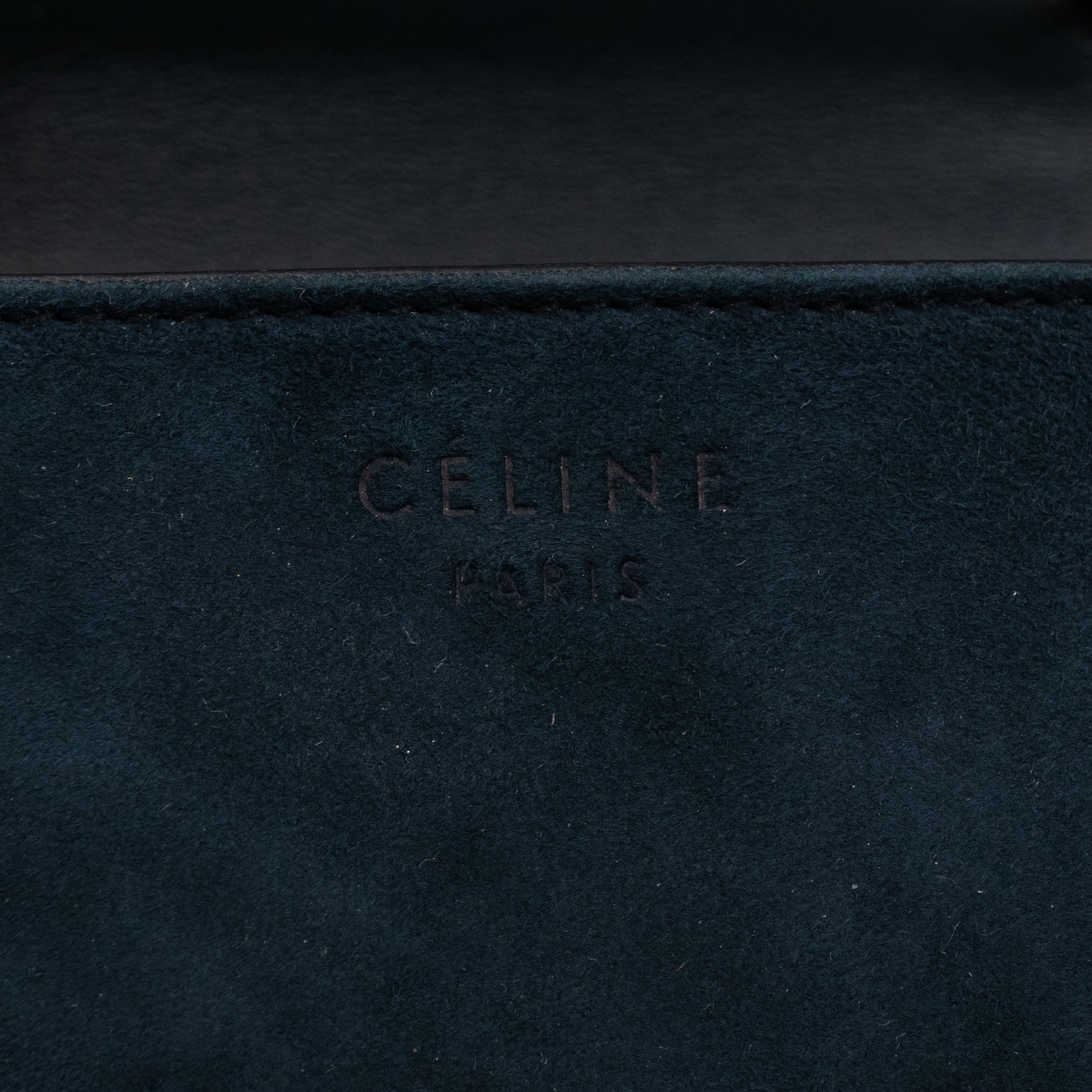 Classic Box Small Green Suede & Black Leather
