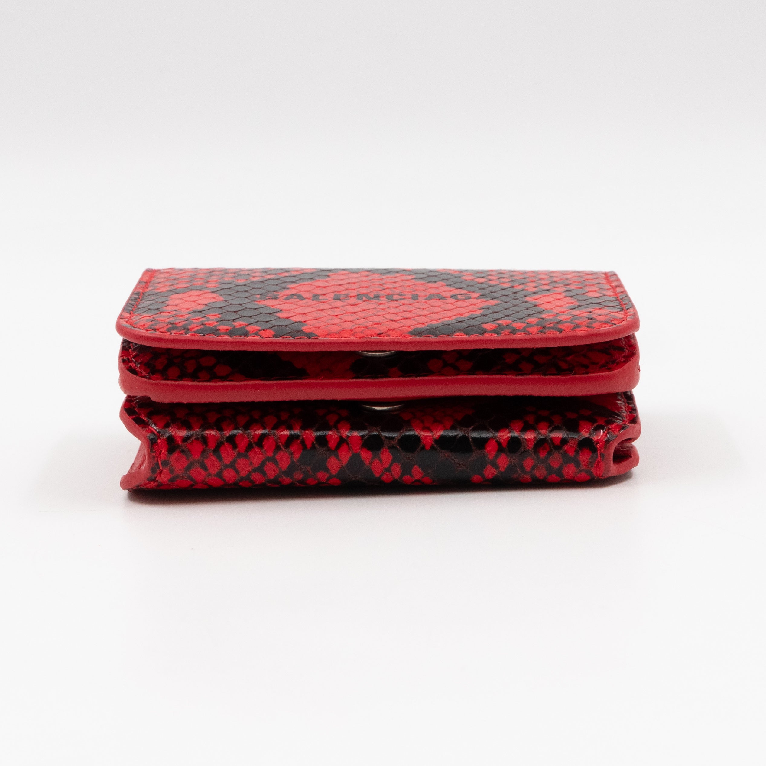 Logo Tri-fold Card Wallet Red Python