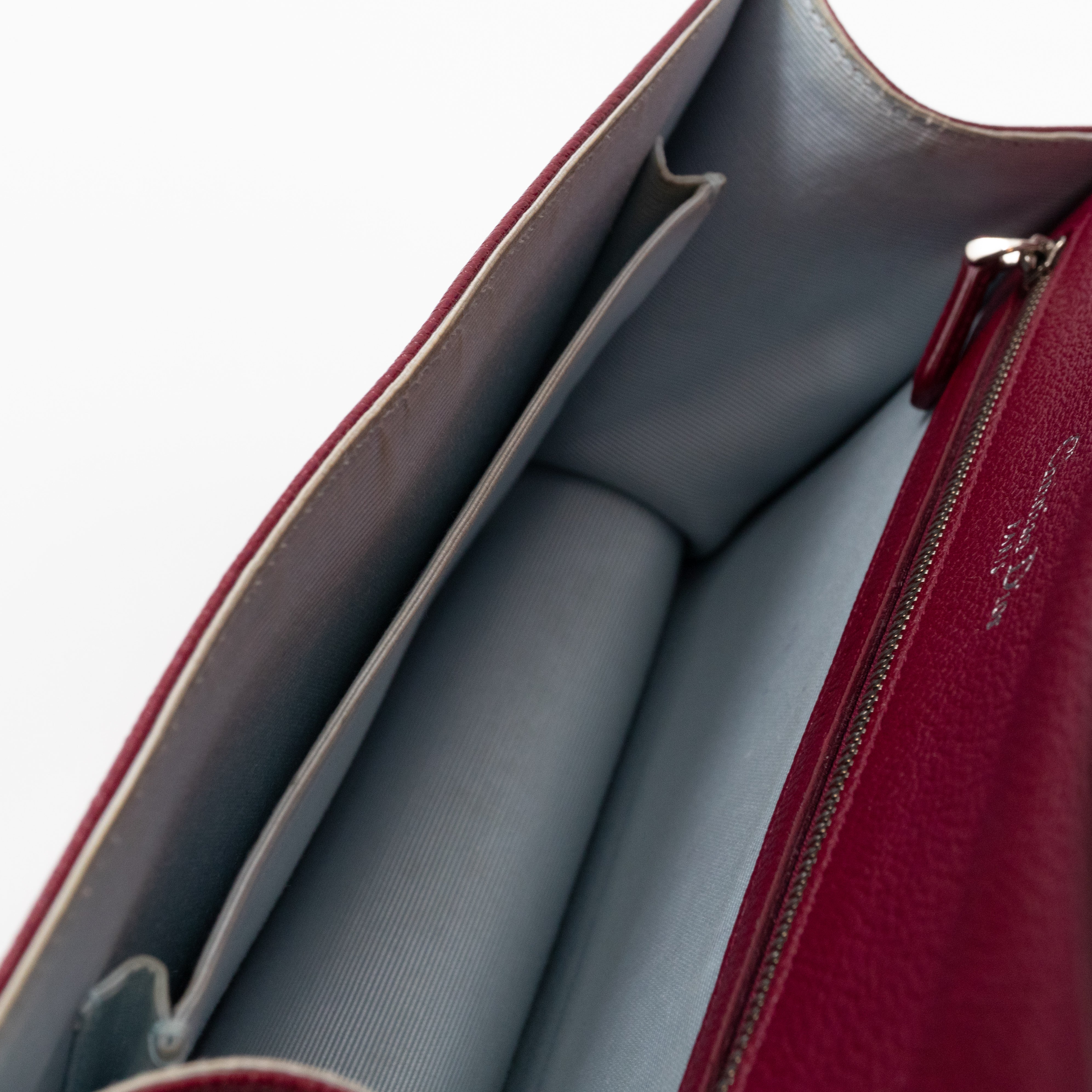 Diorama Medium Flap Bag Burgundy Leather