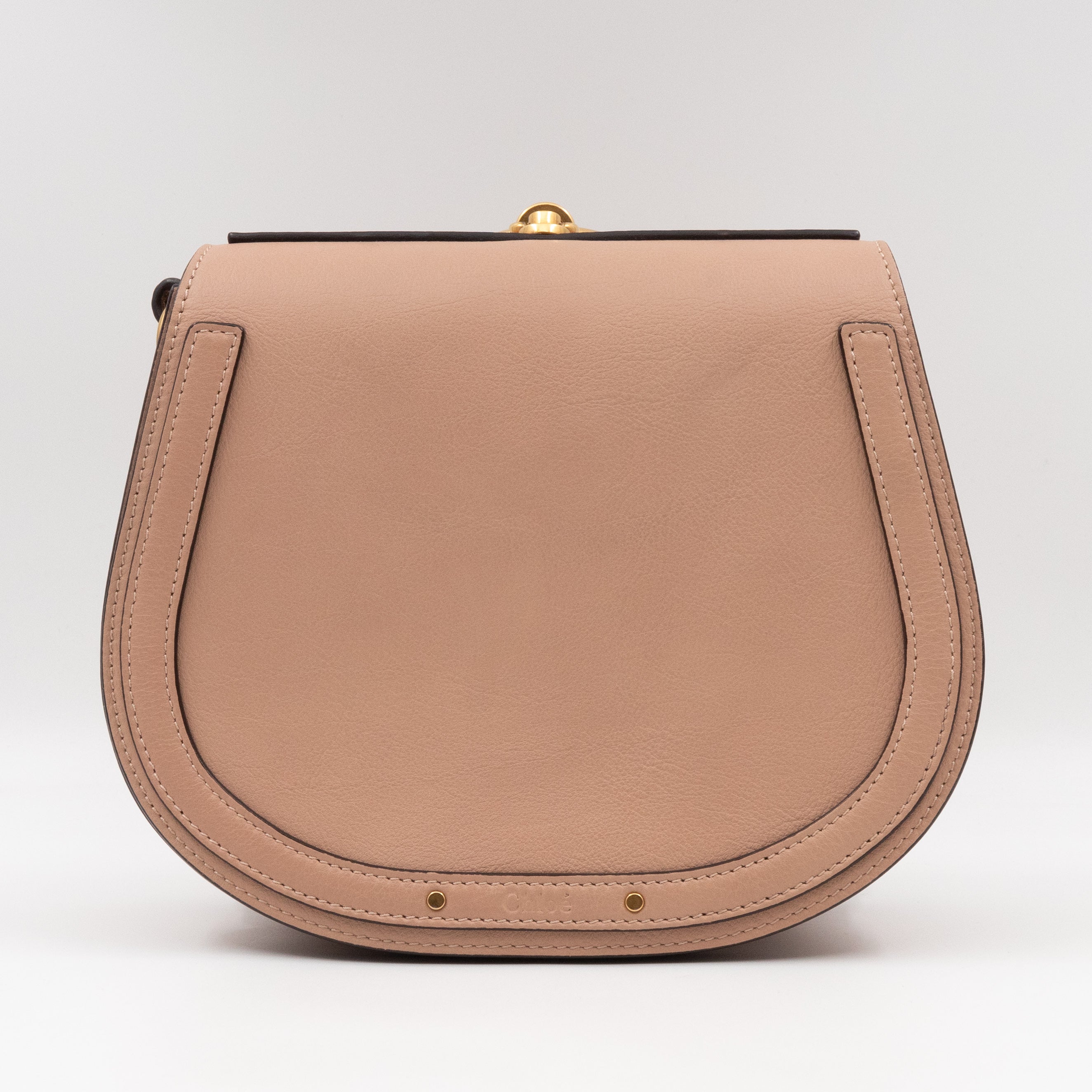 Nile Bracelet Bag Medium Beige Leather