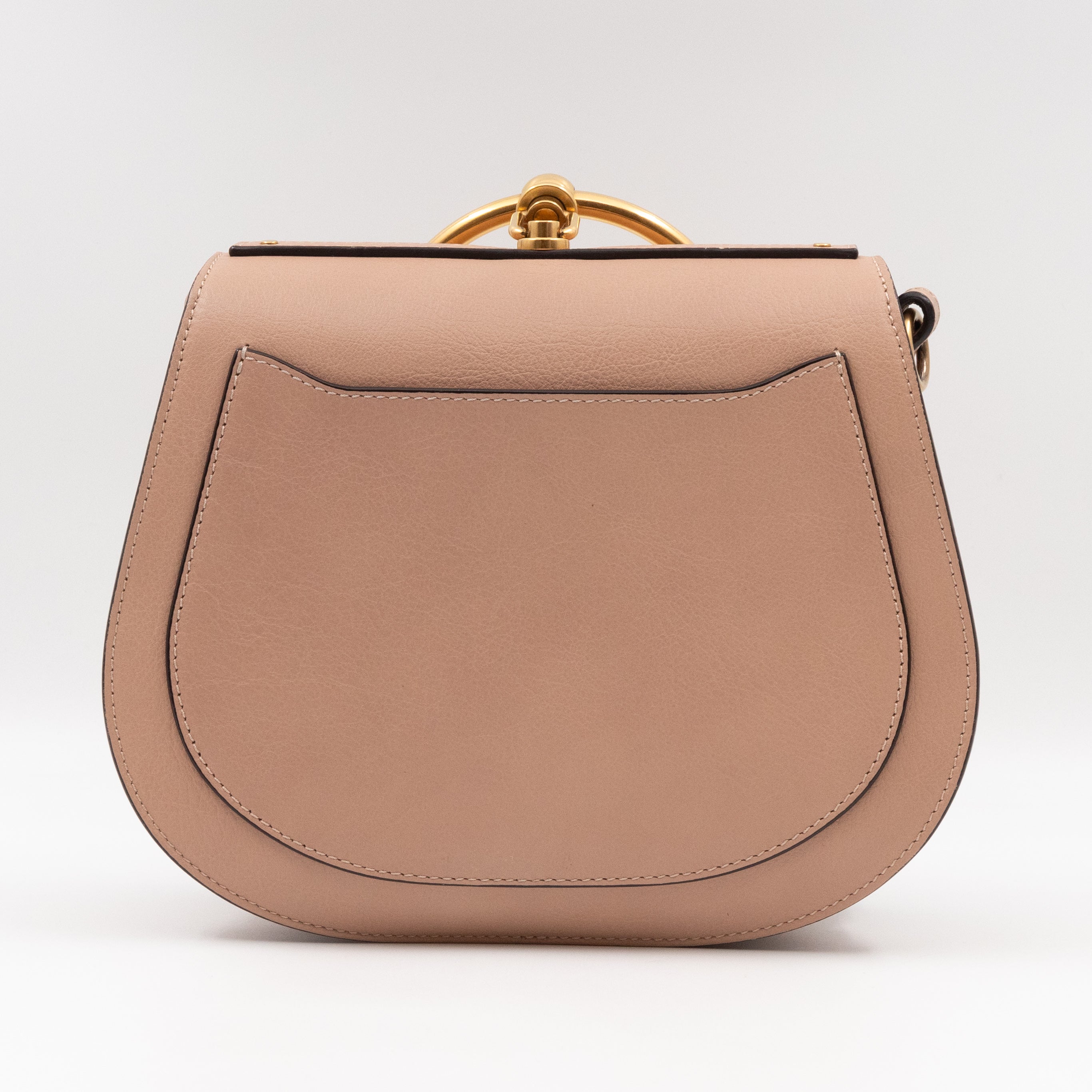 Nile Bracelet Bag Medium Beige Leather