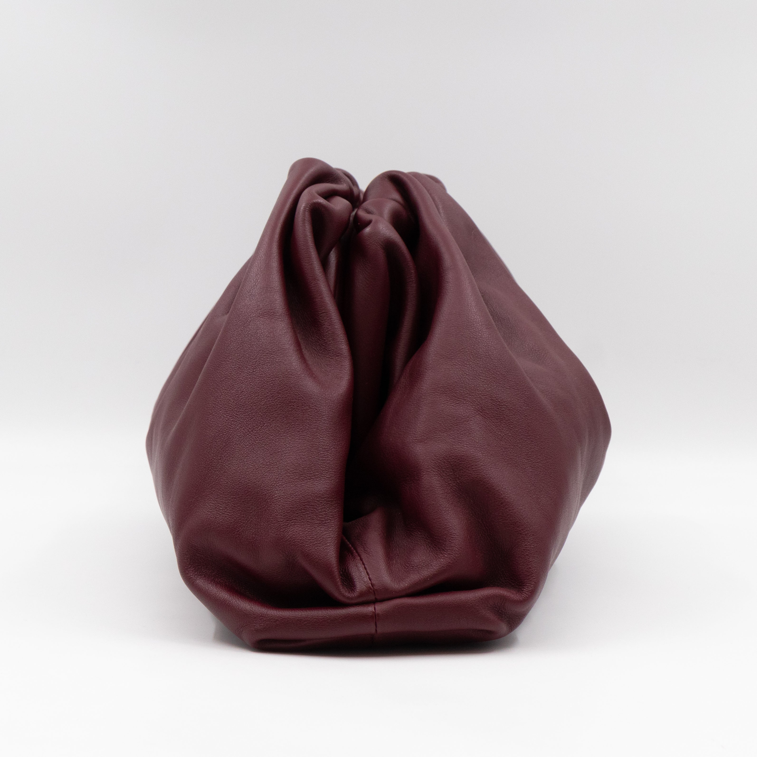 The Pouch Clutch Leather Burgundy