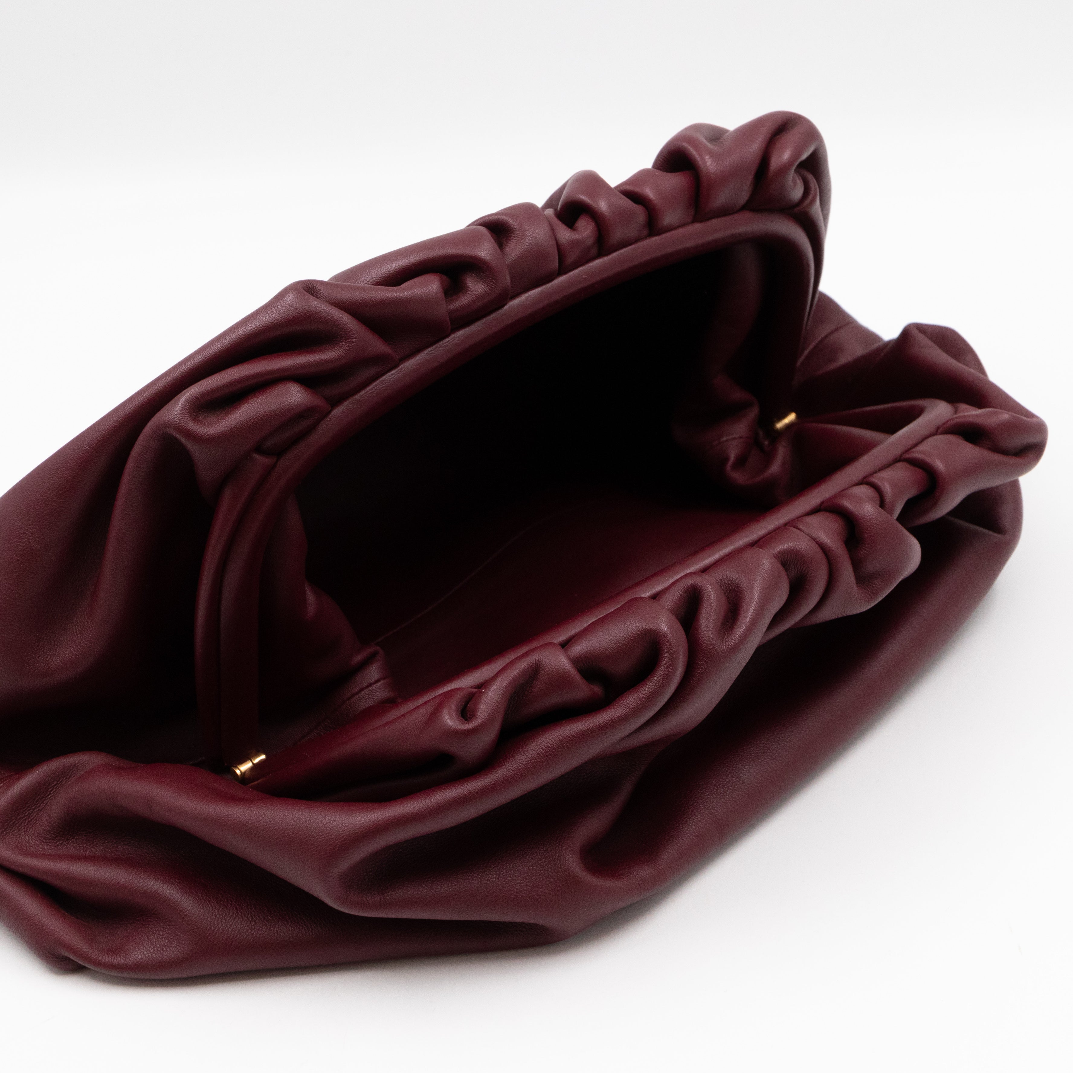 The Pouch Clutch Leather Burgundy