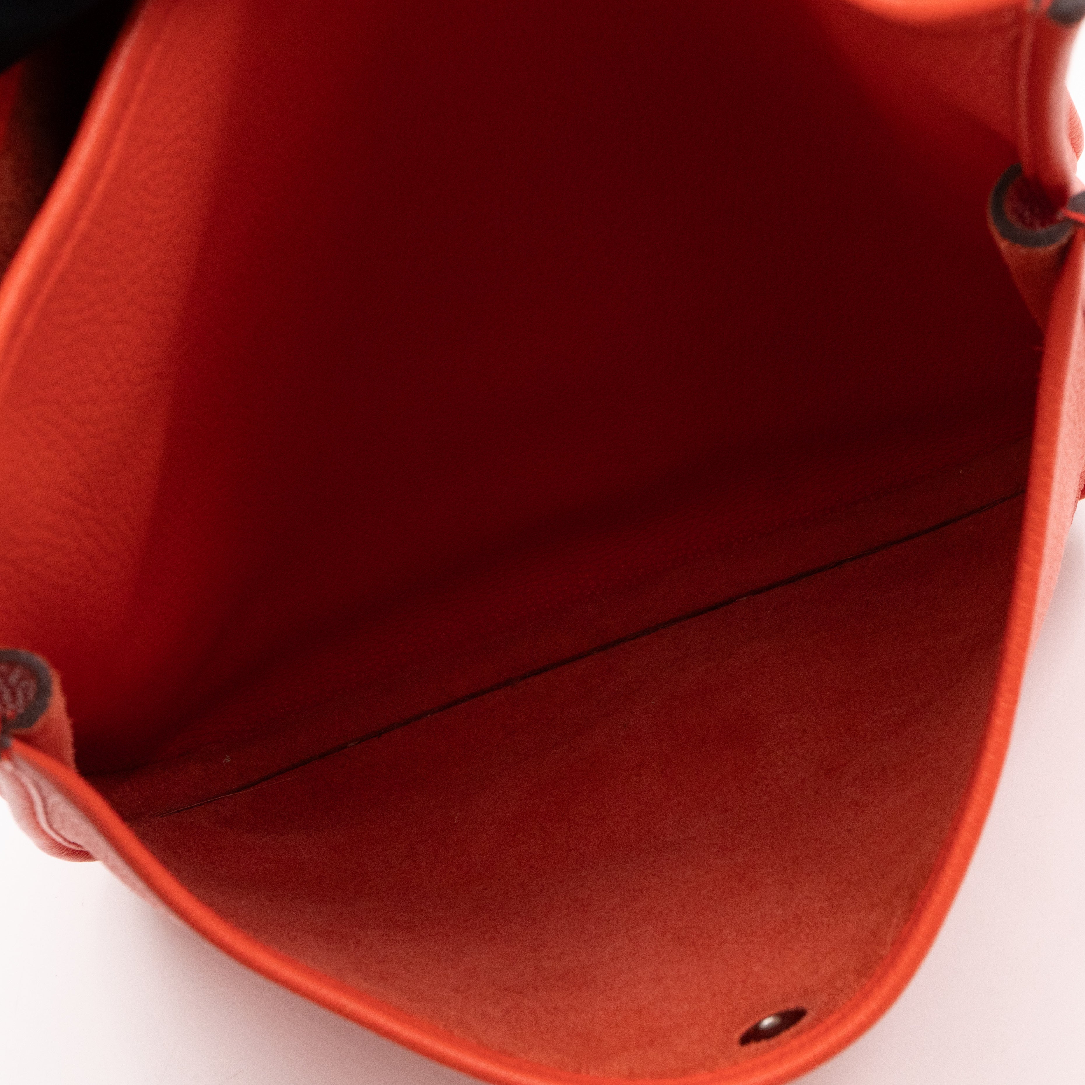 Evelyne III 33 Orange Feu Leather