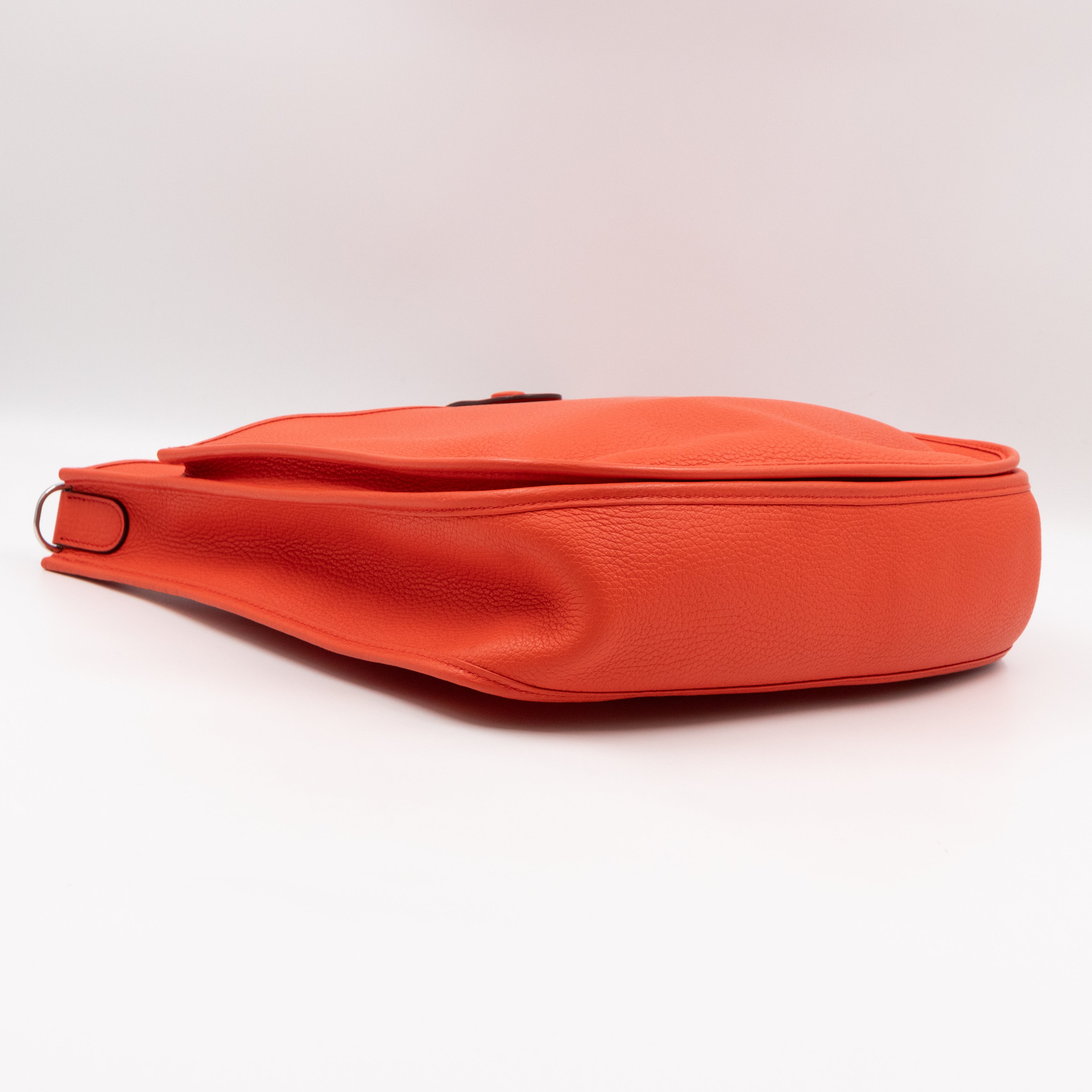 Evelyne III 33 Orange Feu Leather
