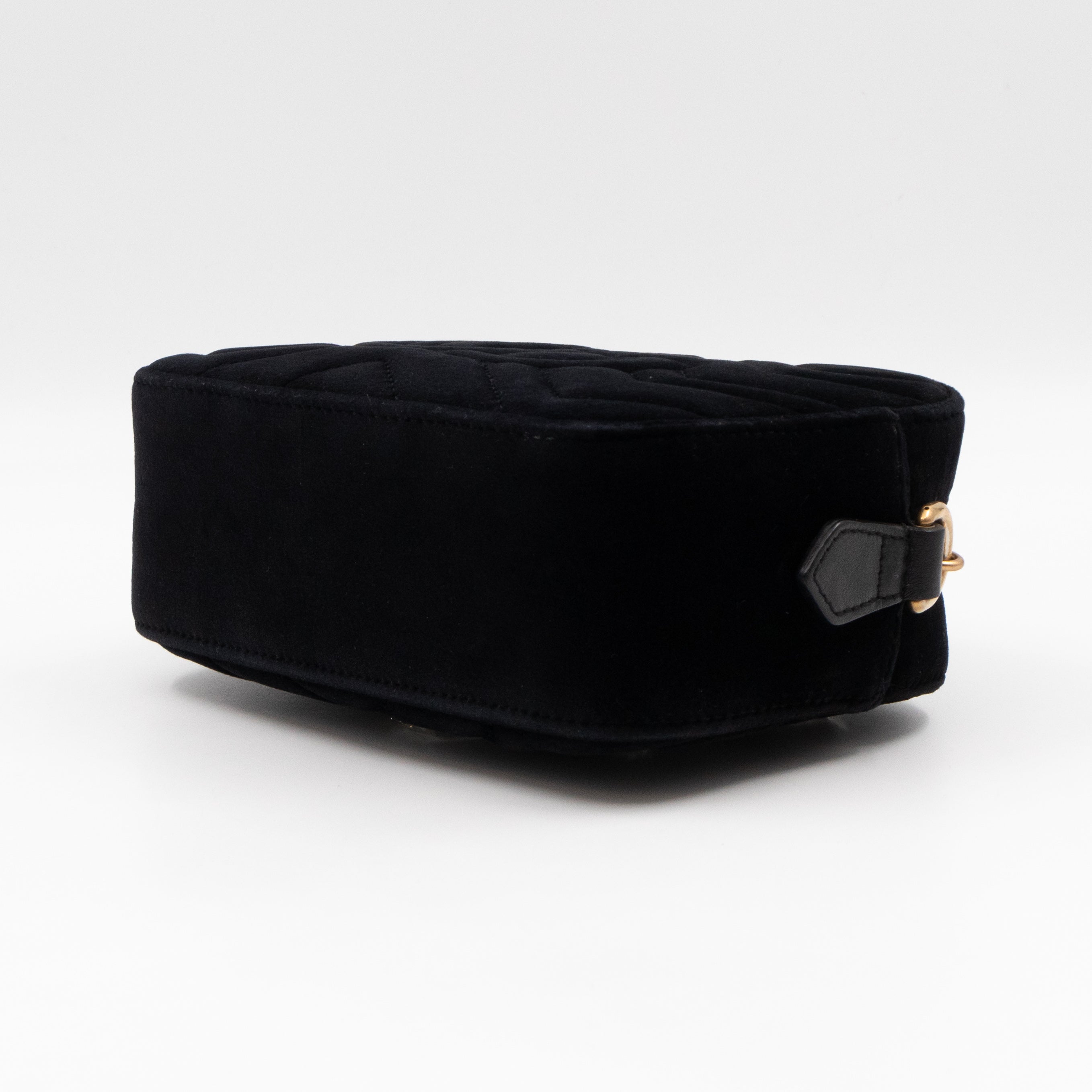 GG Marmont Mini Black Velvet Crystals