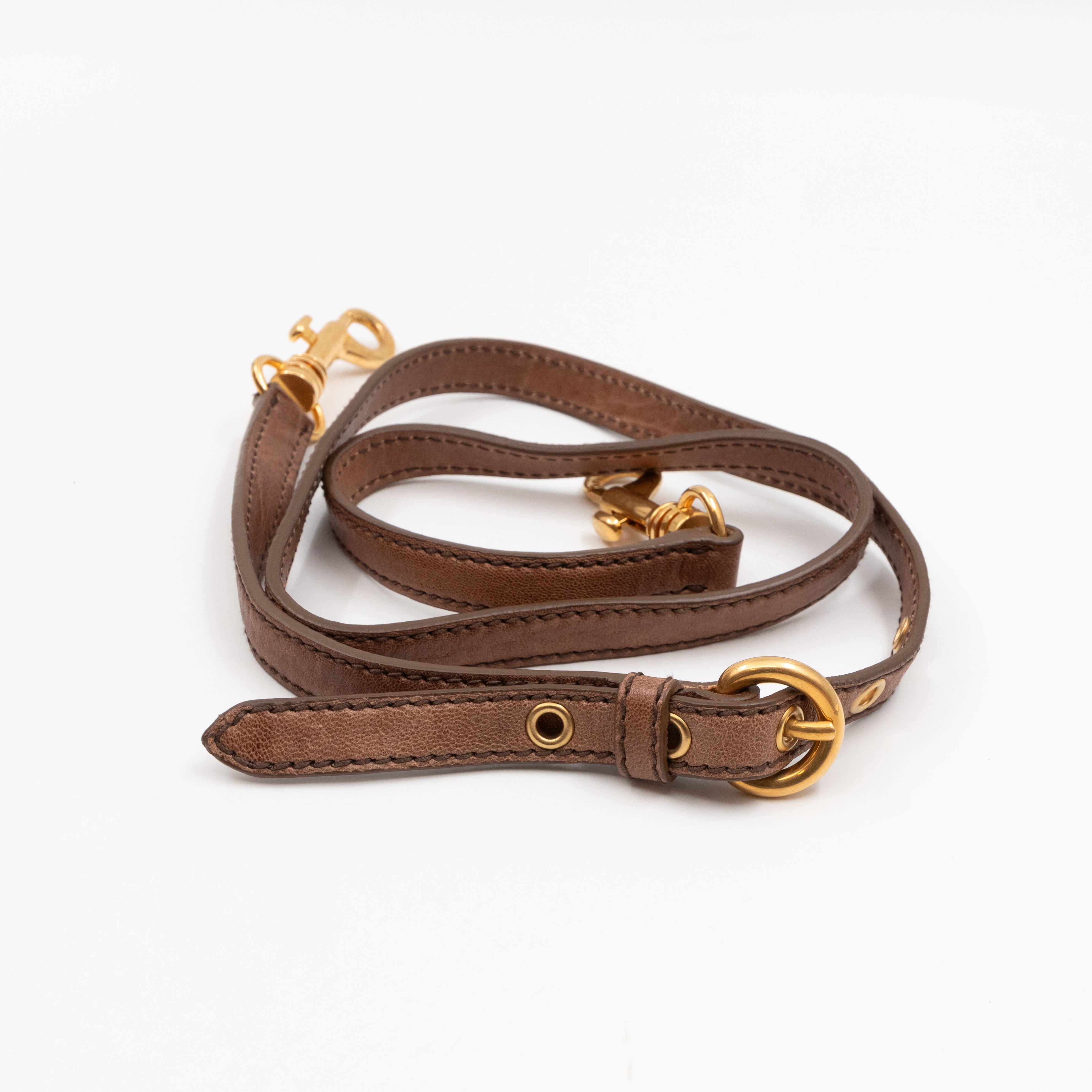 Grommet Tote Caramel Chevron Leather