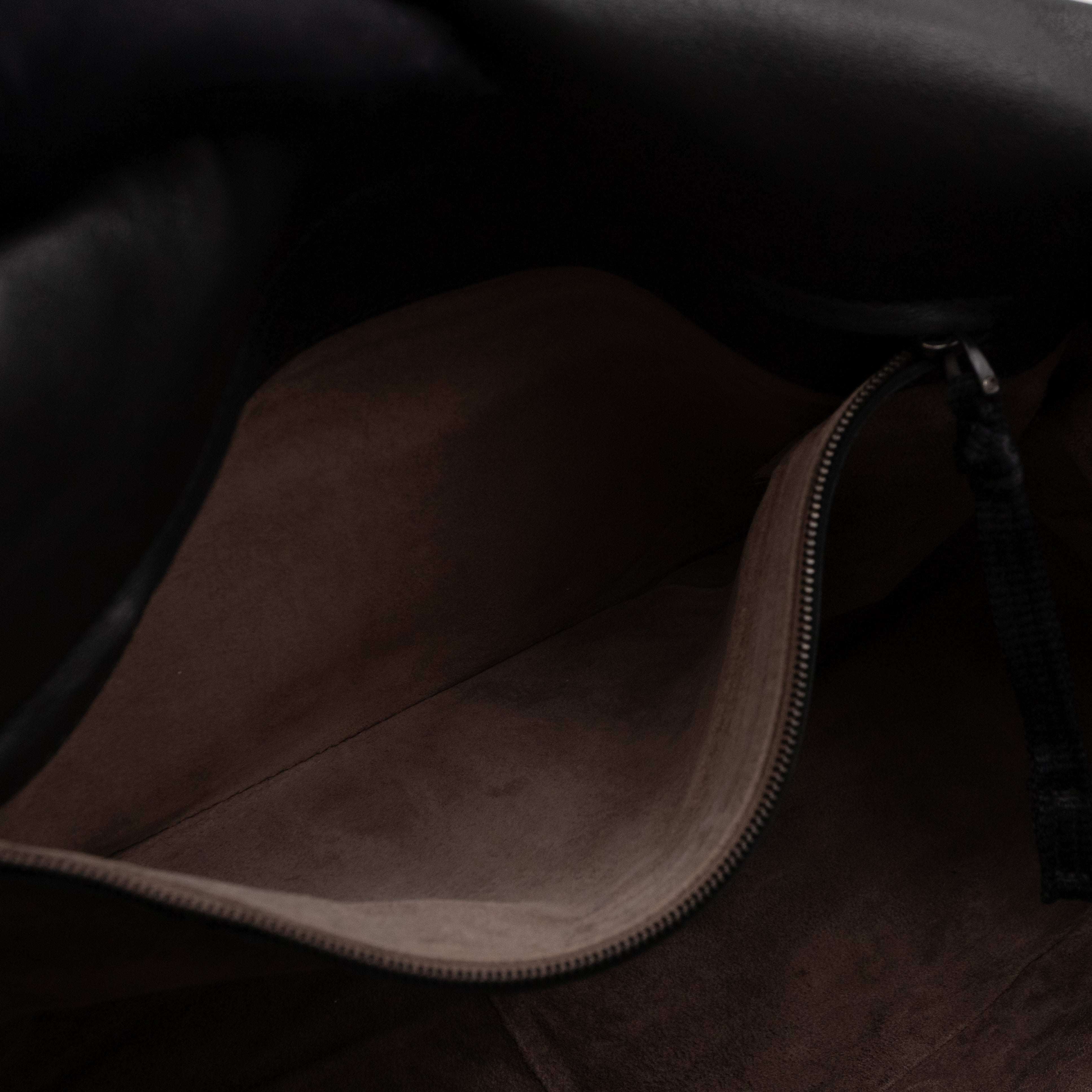 Gardena Messenger Bag Black Intrecciato Leather