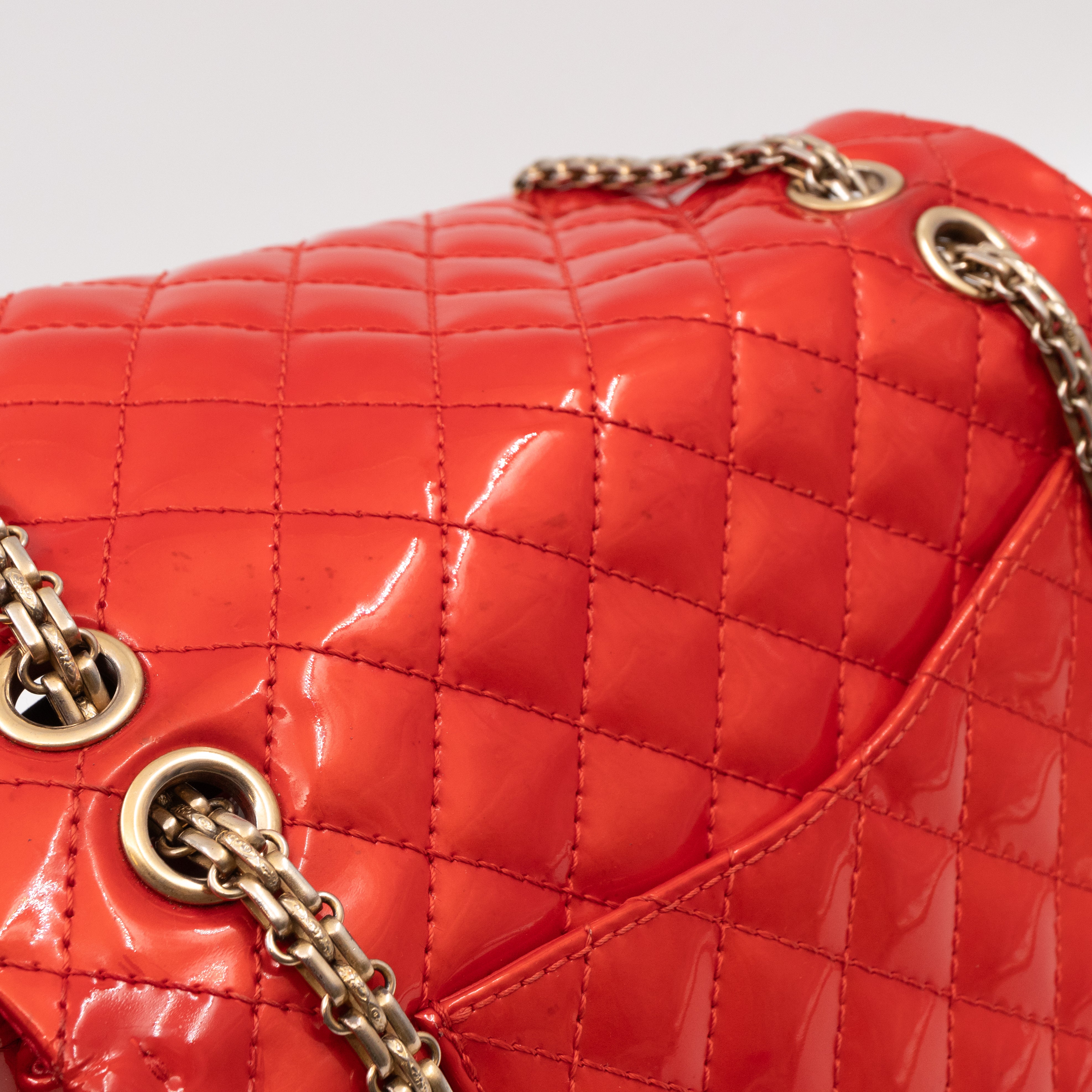 2.55 Reissue Flap Bag Red Patent Leather