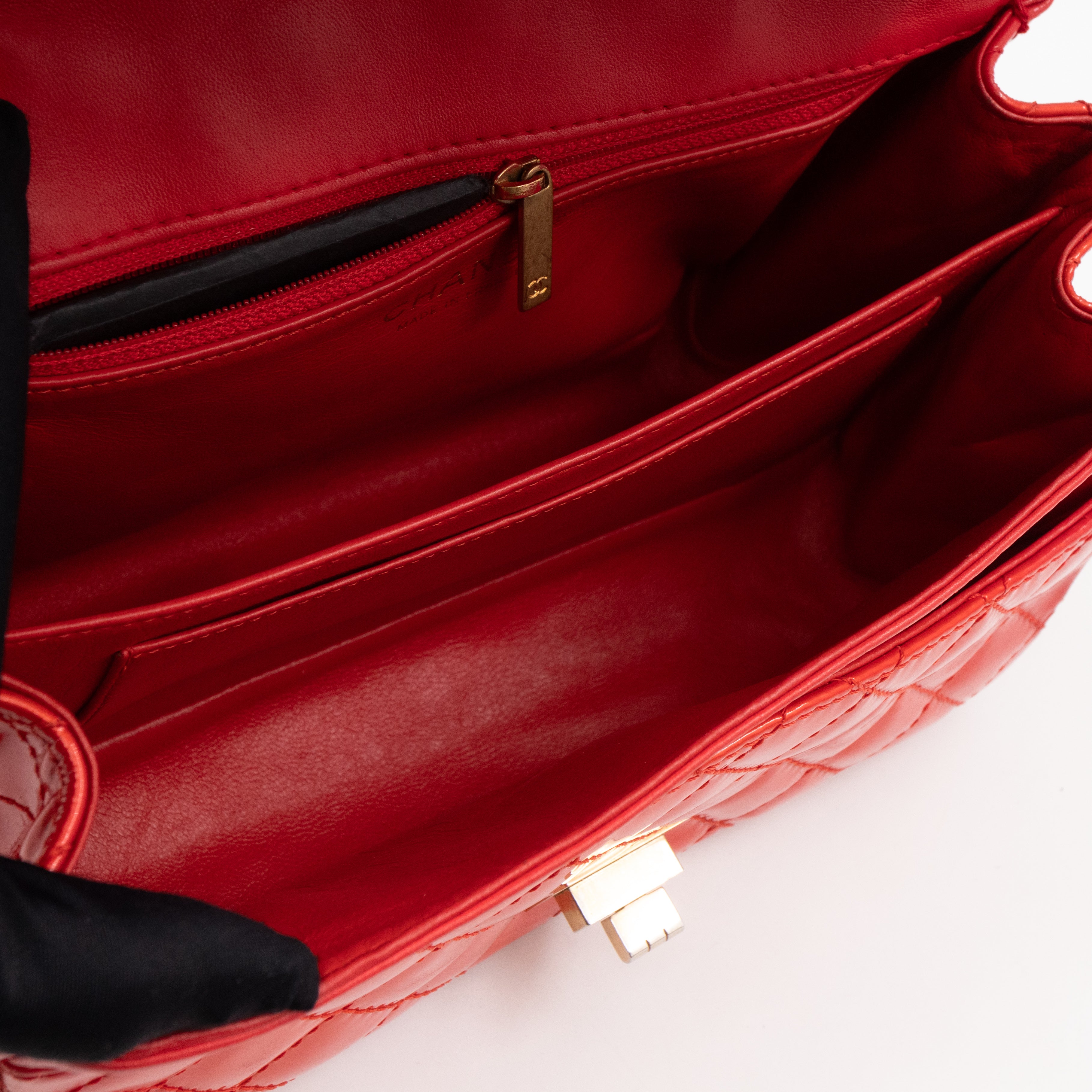 2.55 Reissue Flap Bag Red Patent Leather