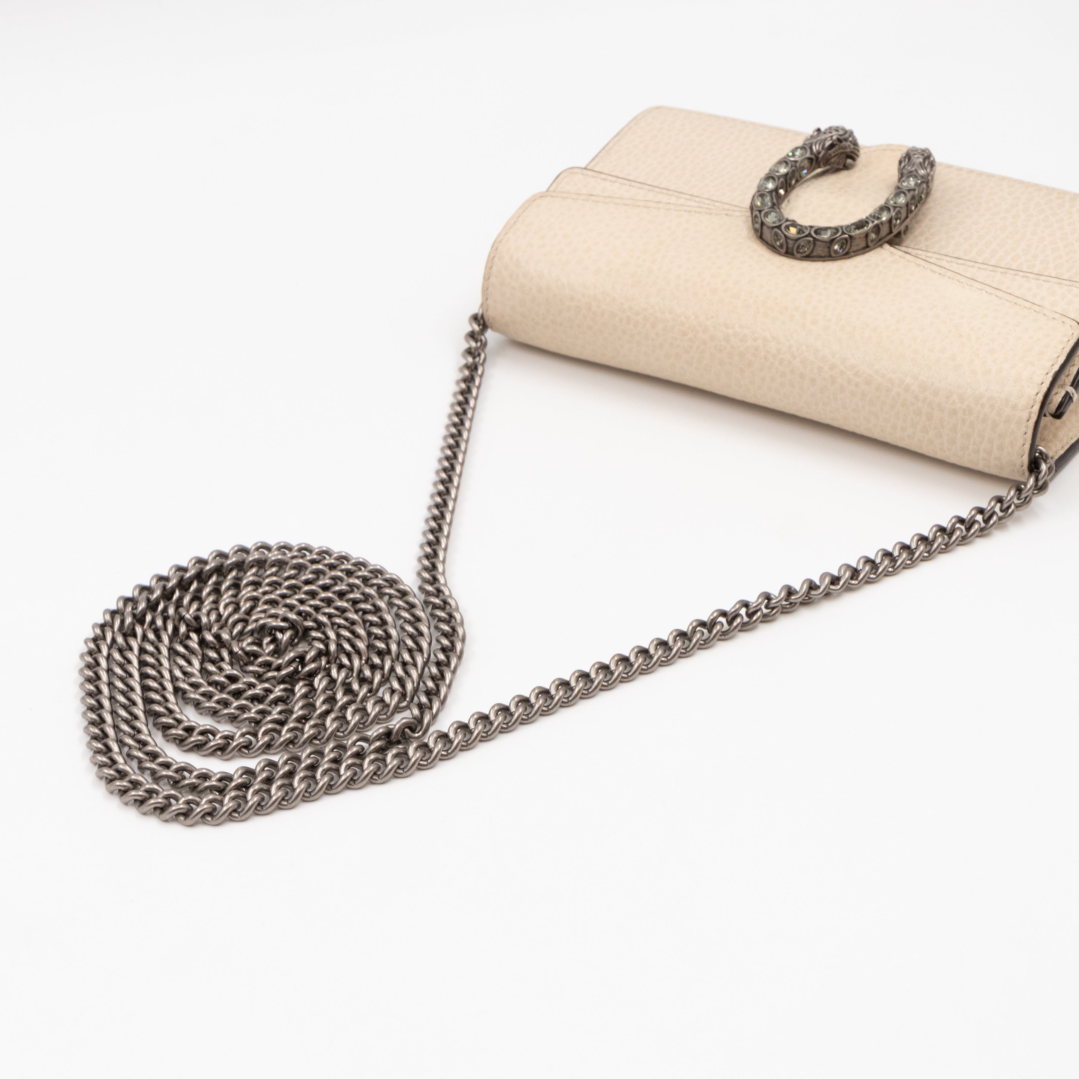 Dionysus Super Mini White Leather