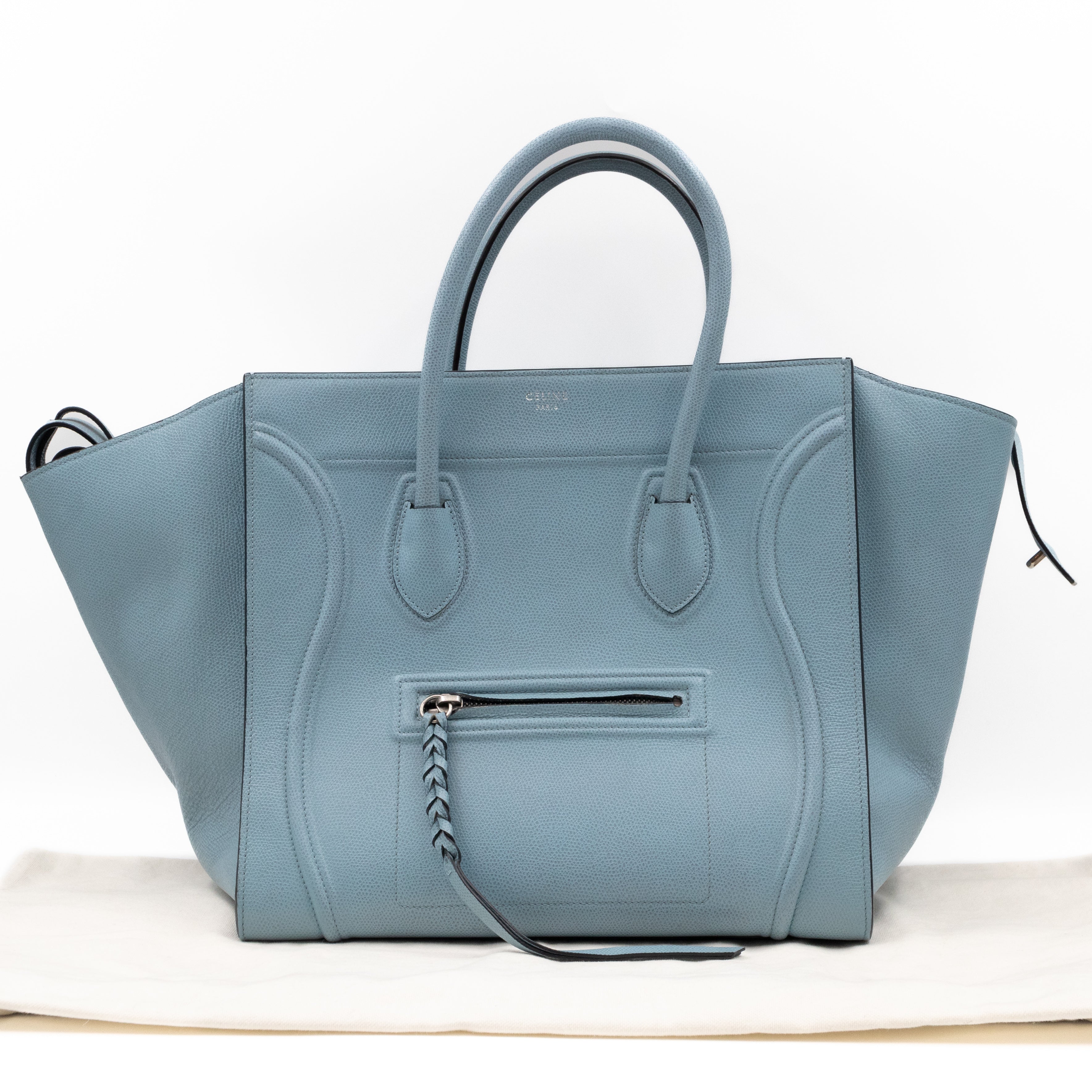 Phantom Medium Luggage Slate Blue Leather