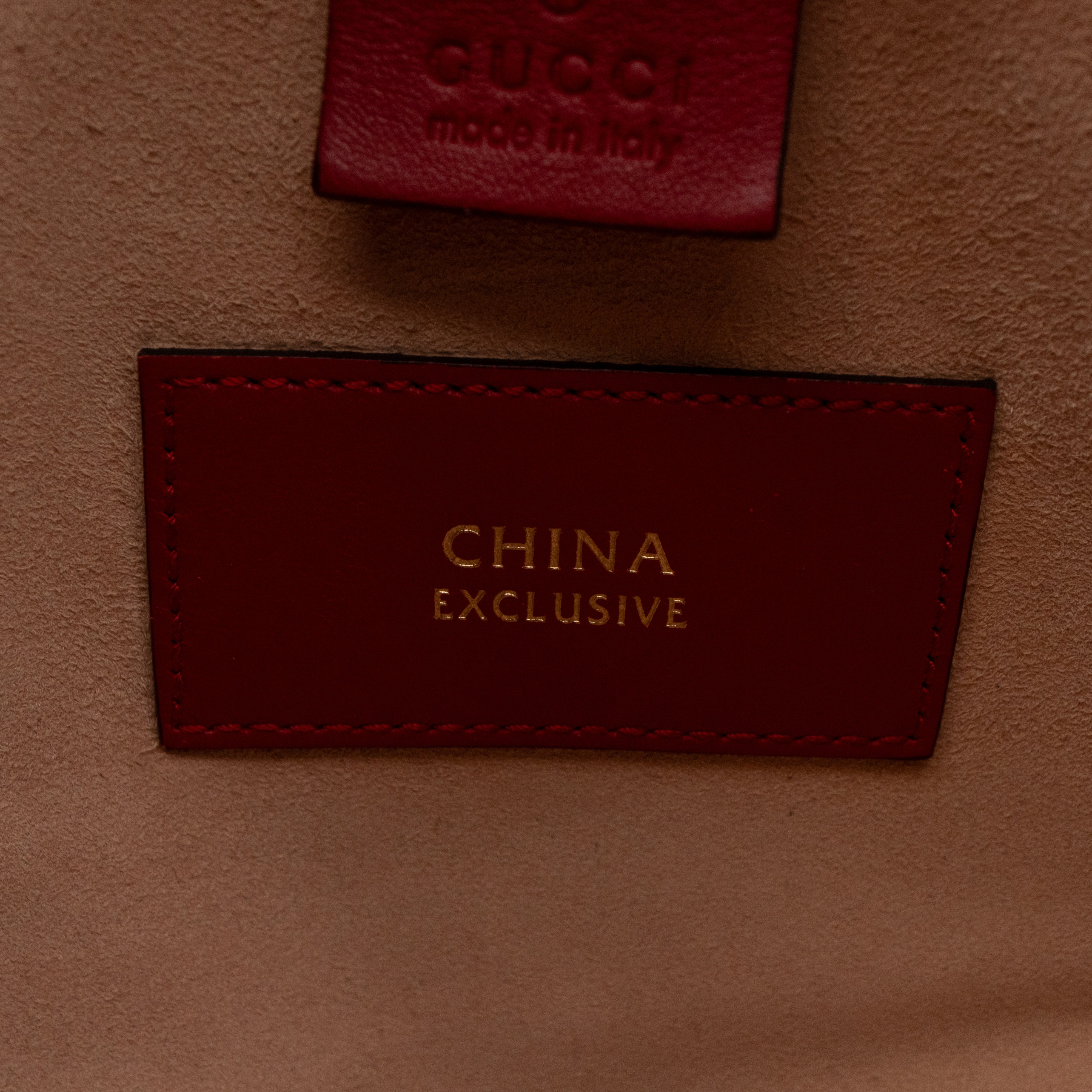 Top Handle Boston Bag GG Supreme Red Embroidered