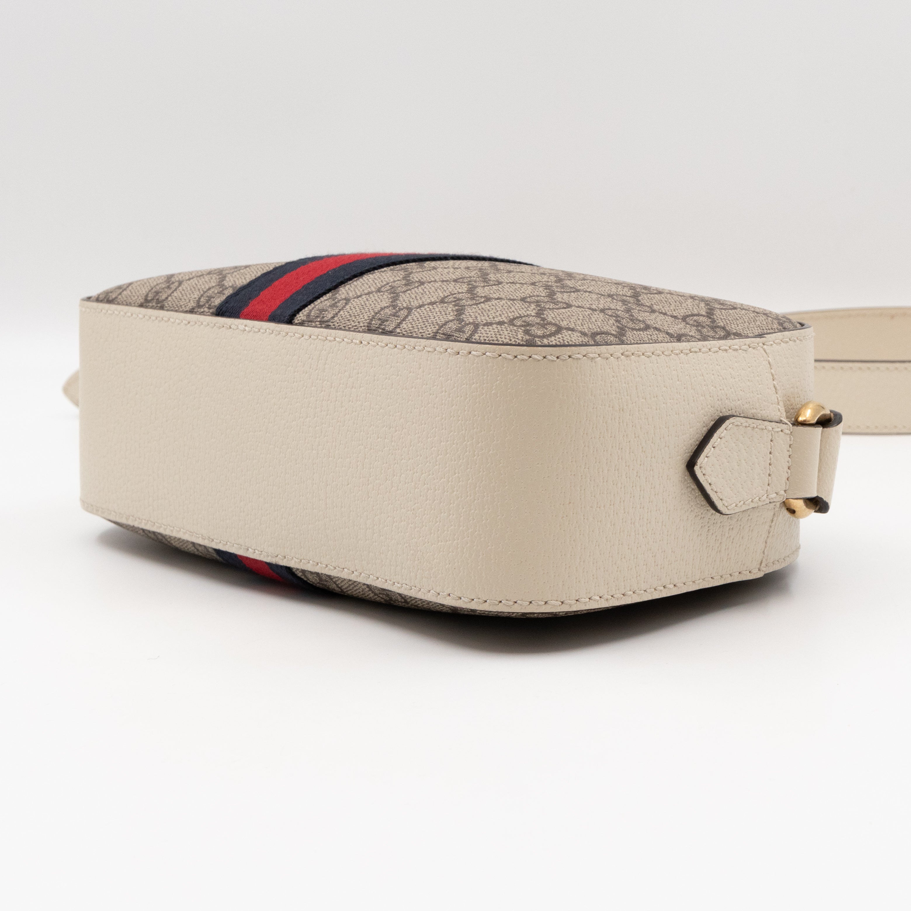 Ophidia Crossbody Bag GG Supreme White Leather