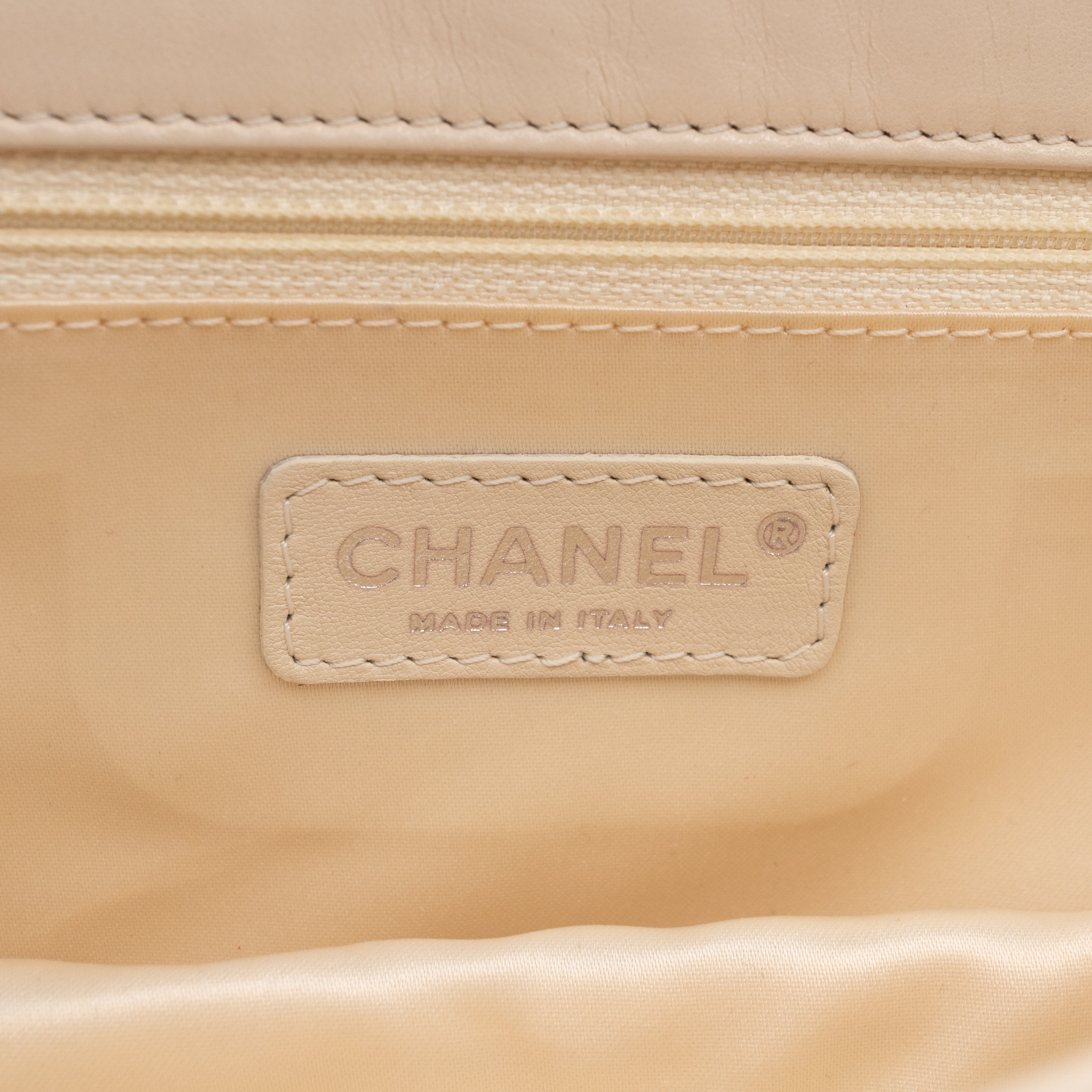 East West Mademoiselle Flap Bag White Leather