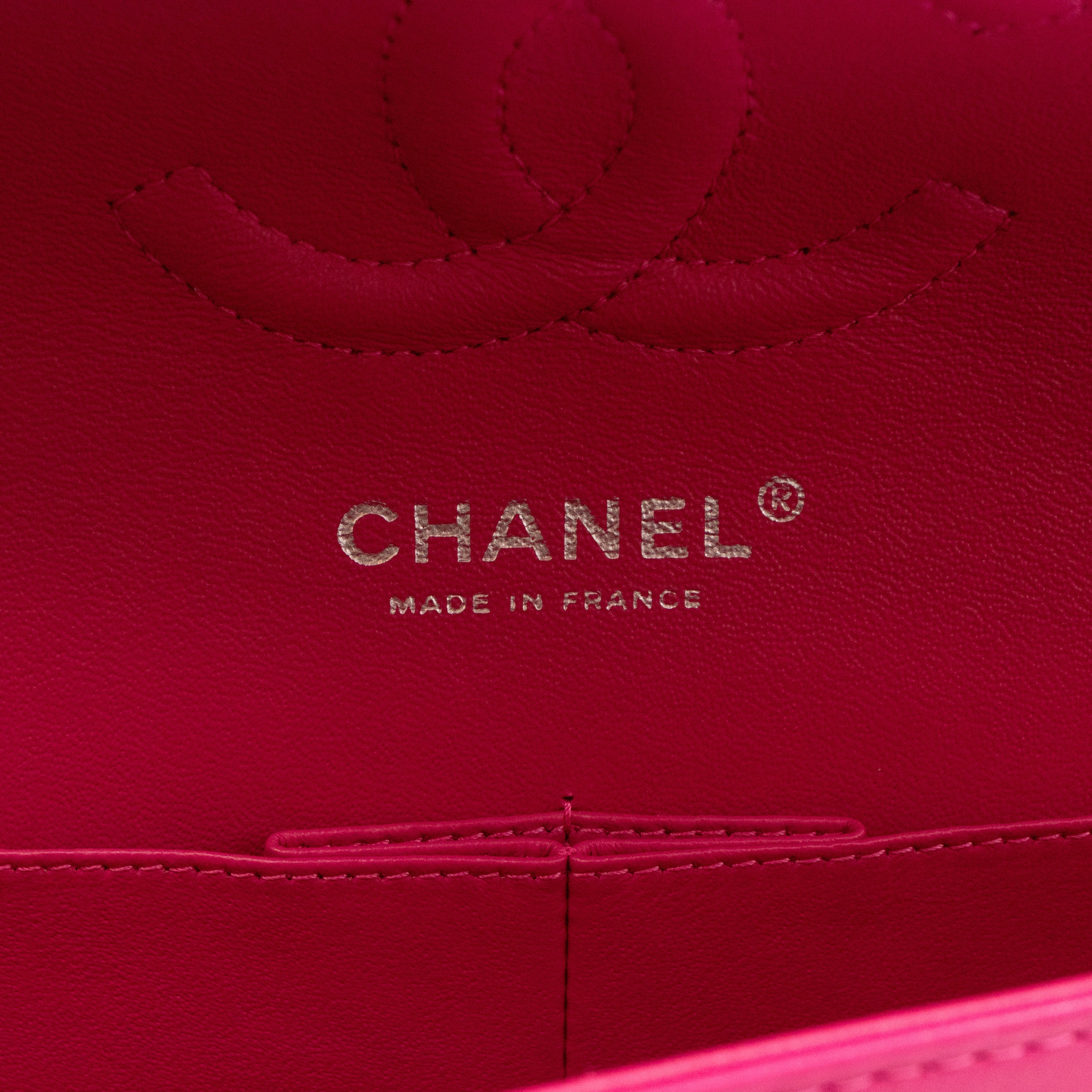 Classic Double Flap Medium Pink Patent Leather