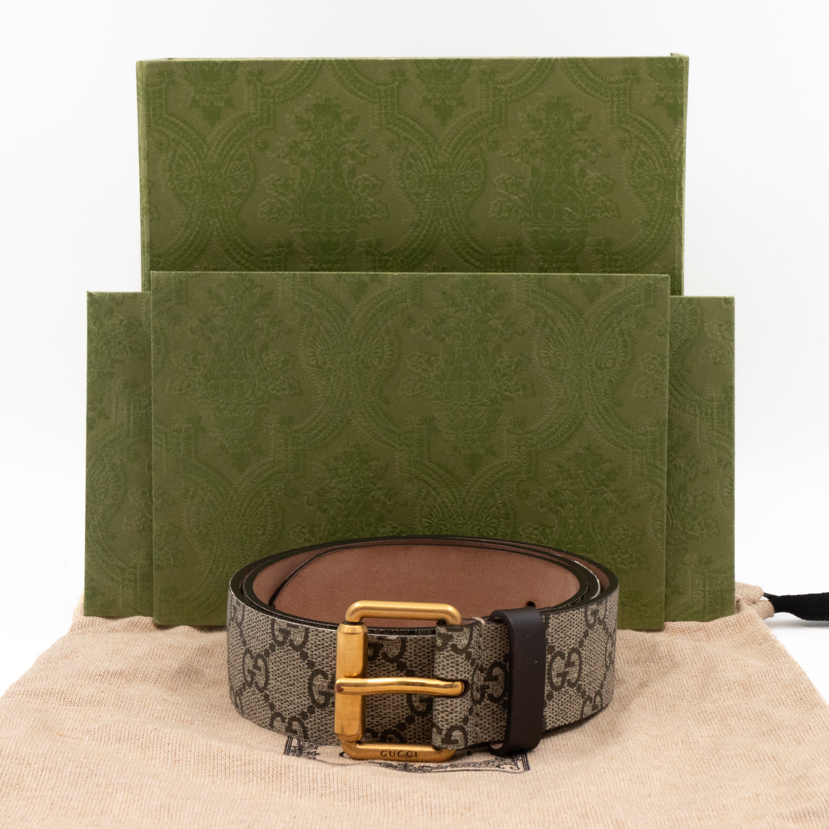 Gucci supreme outlet kingsnake belt